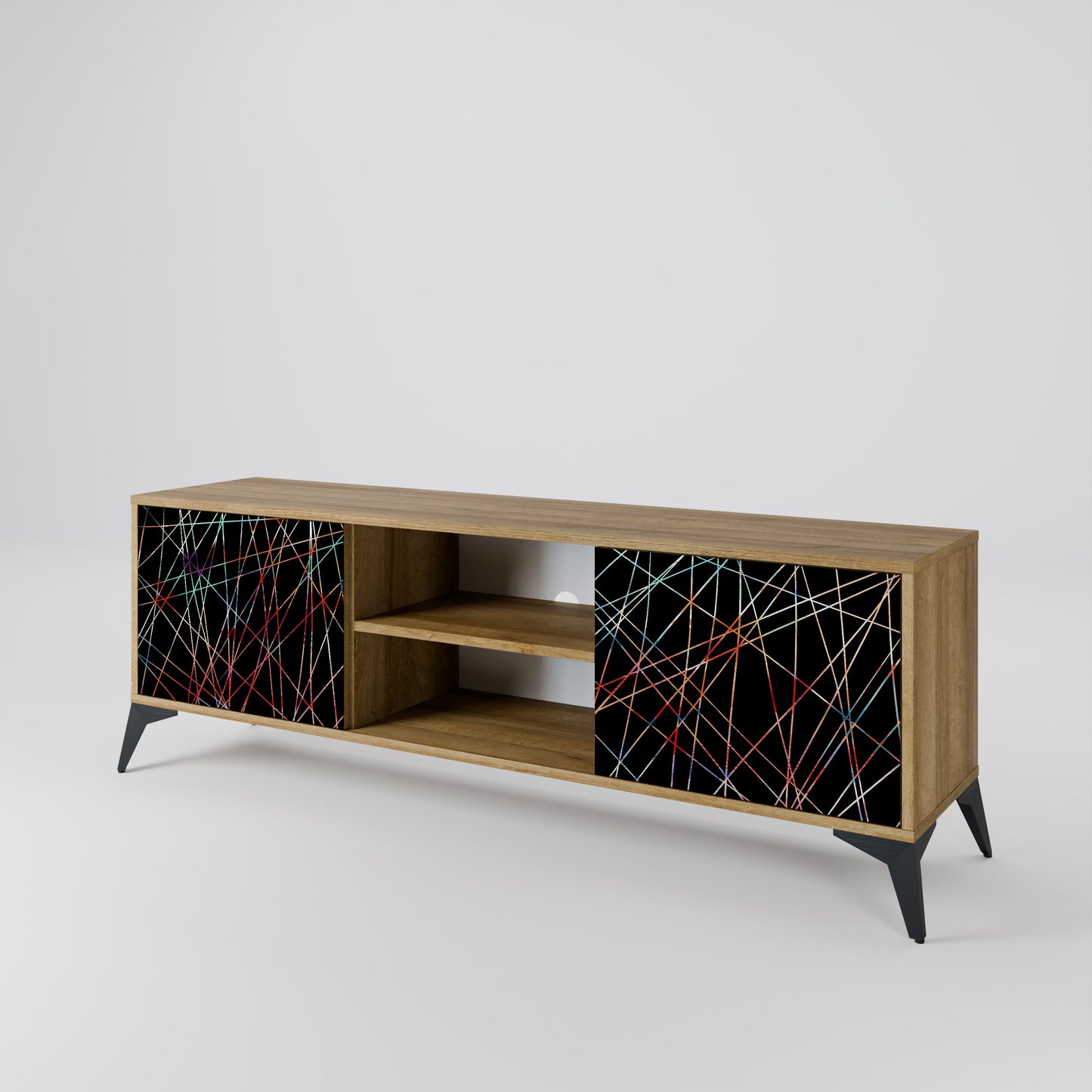 Mobile TV LUMINOUS SNARE a 2 ante in effetto rovere