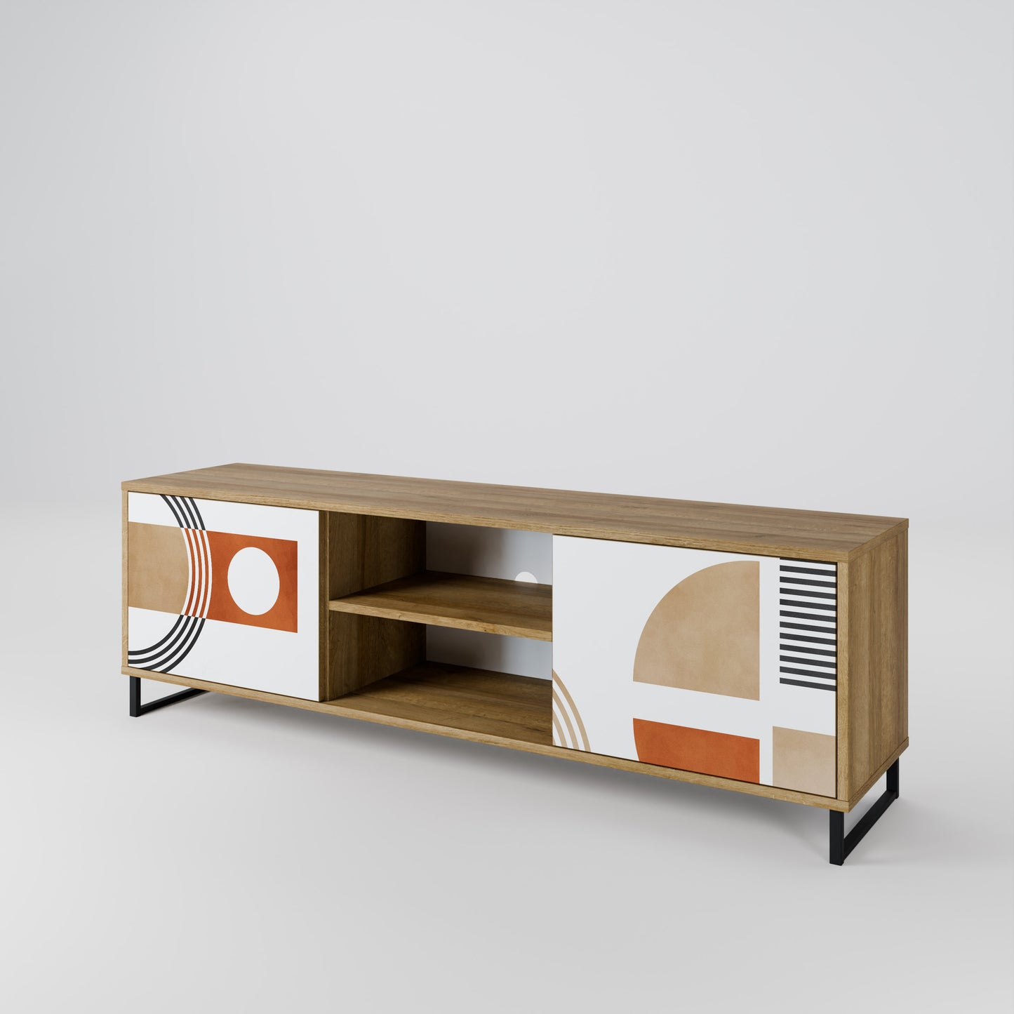 Mobile TV CIRCLE RHYTM a 2 ante effetto rovere