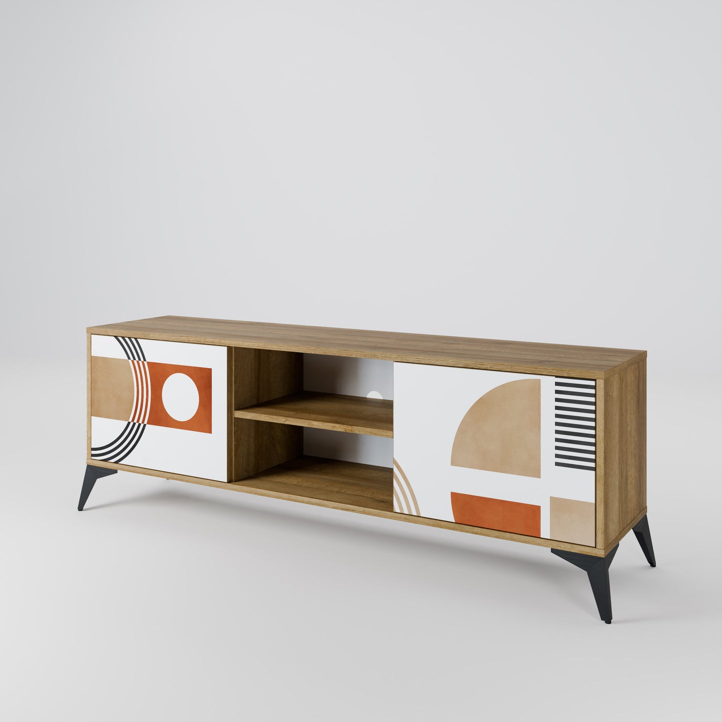 Mobile TV CIRCLE RHYTM a 2 ante effetto rovere