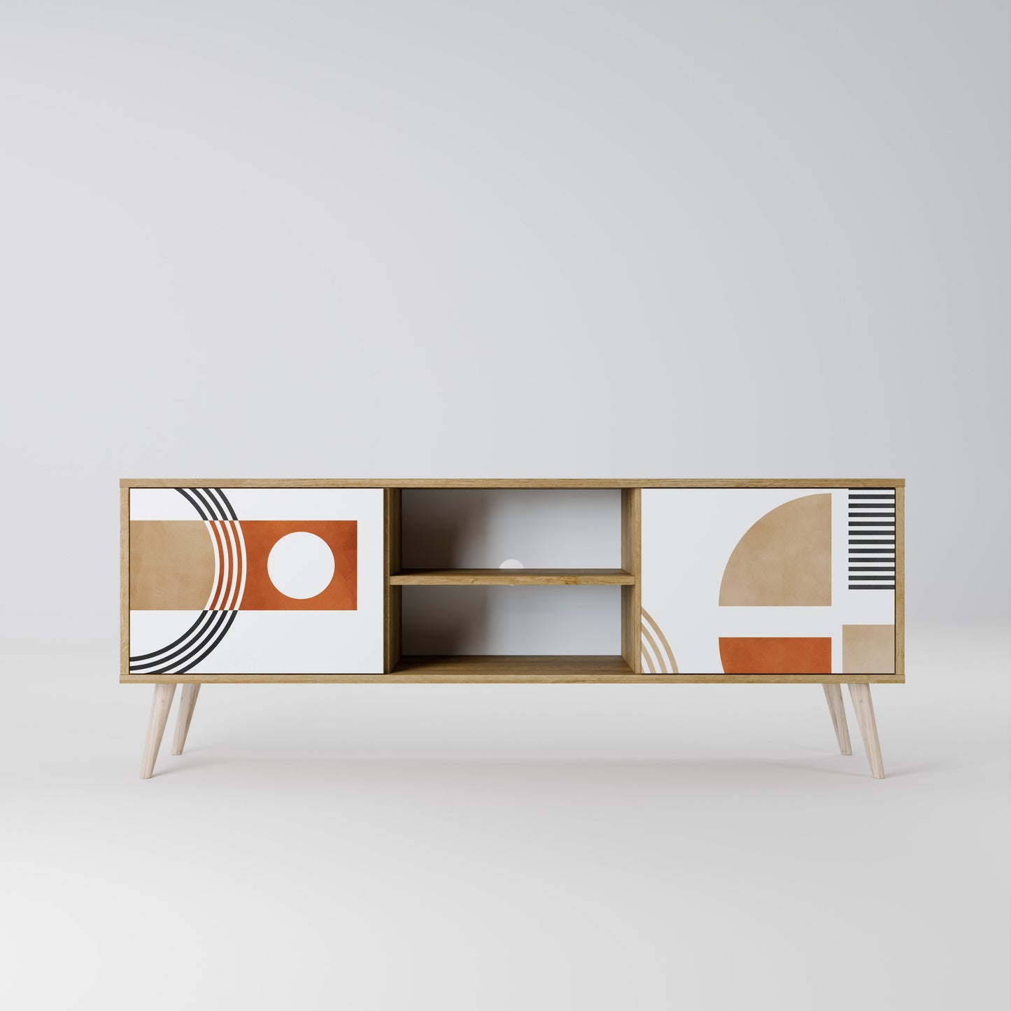 Mobile TV CIRCLE RHYTM a 2 ante effetto rovere