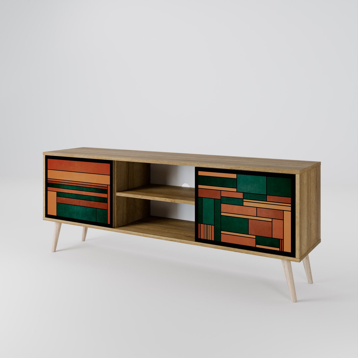 Mobile TV EARTHY FIGURES a 2 ante effetto rovere