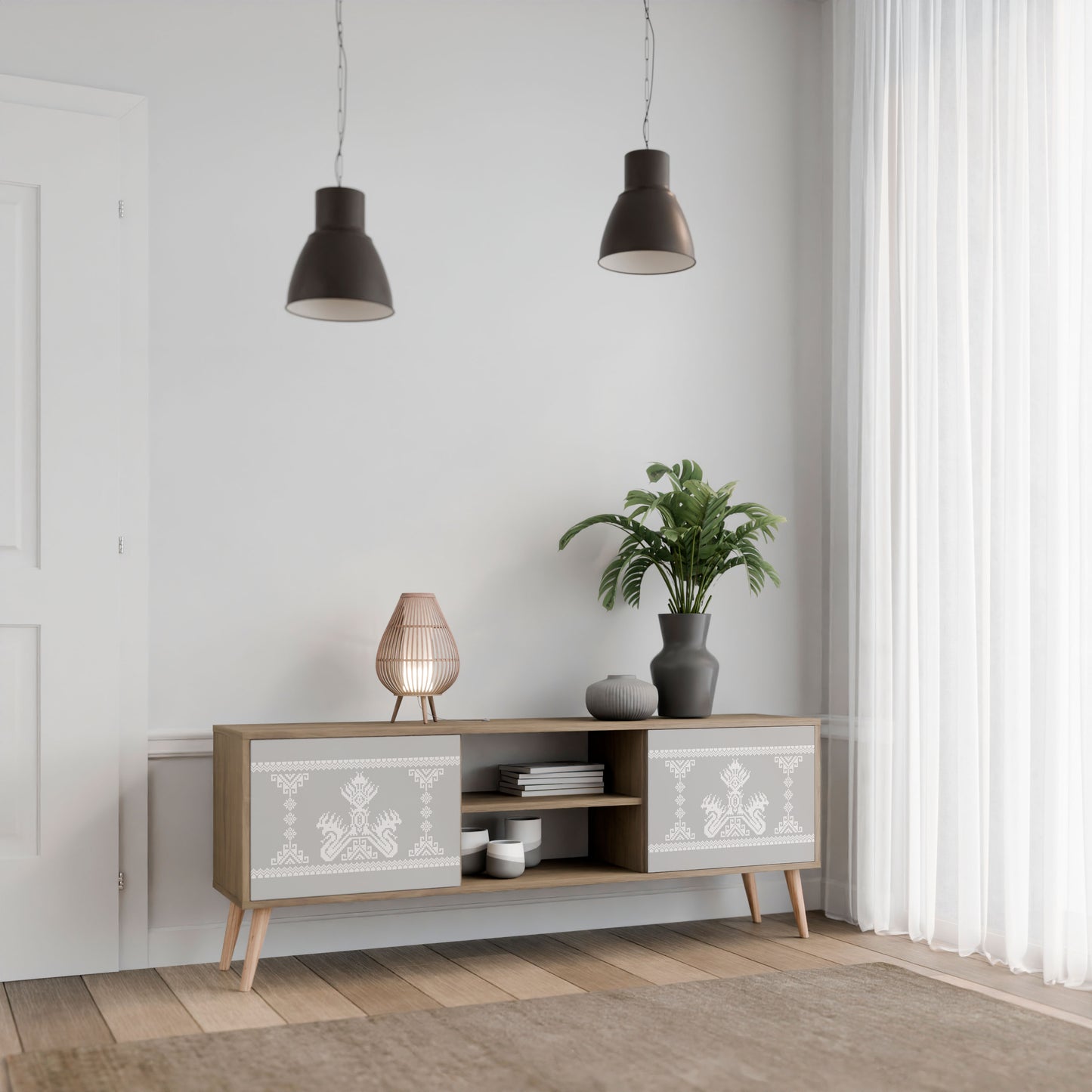 Mobile TV a 2 ante THAI GRAY effetto rovere