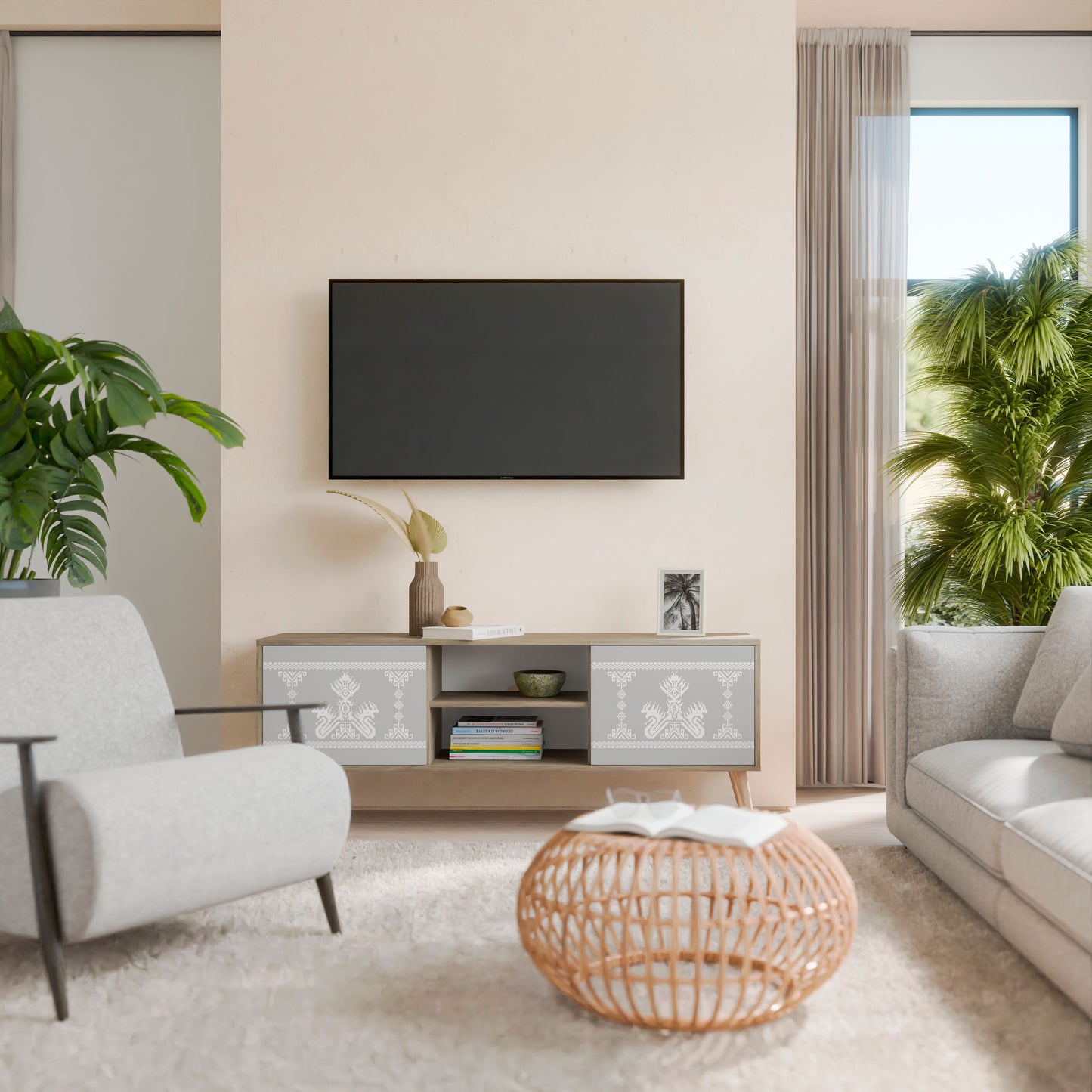 Mobile TV a 2 ante THAI GRAY effetto rovere