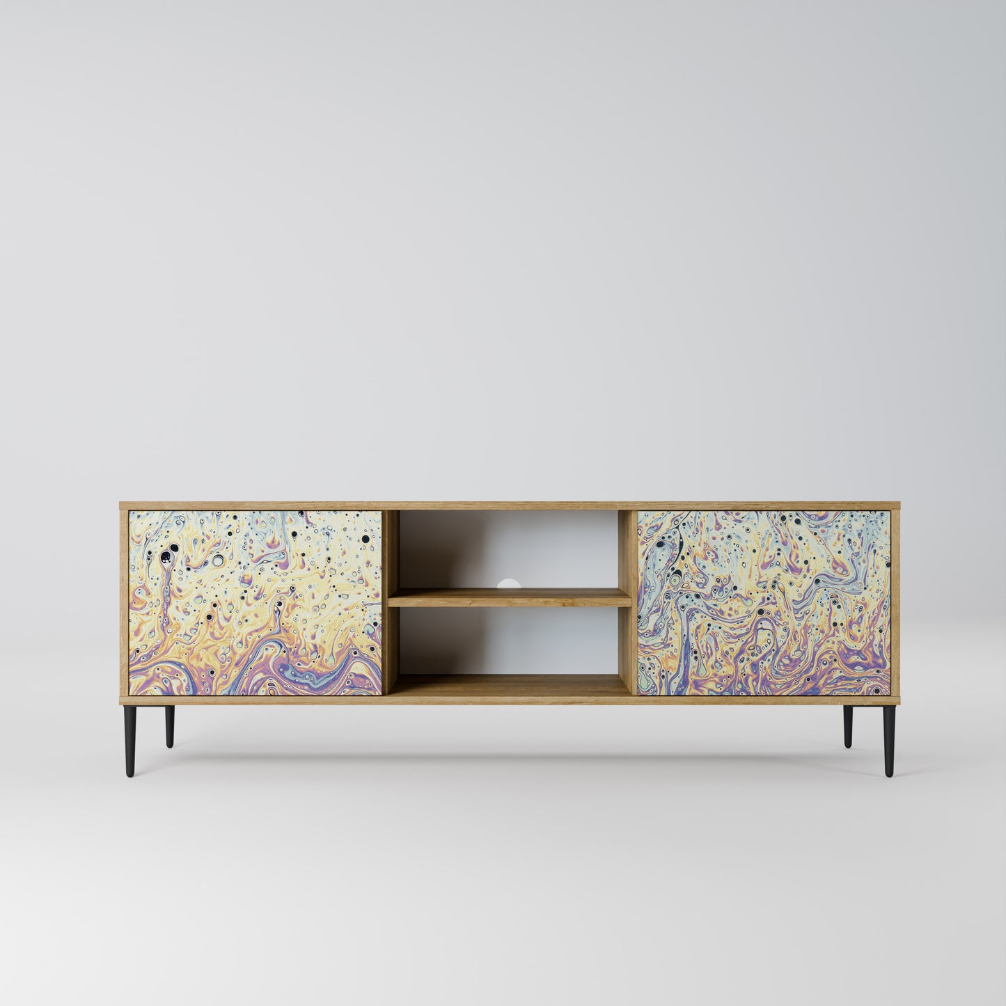 Mobile TV a 2 ante MOSAIC OF COLORS in effetto rovere
