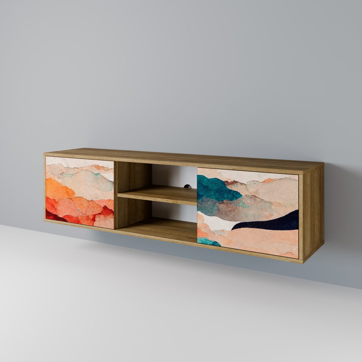 ABSTRACT LANDSCAPE Mobile TV a 2 ante in effetto rovere