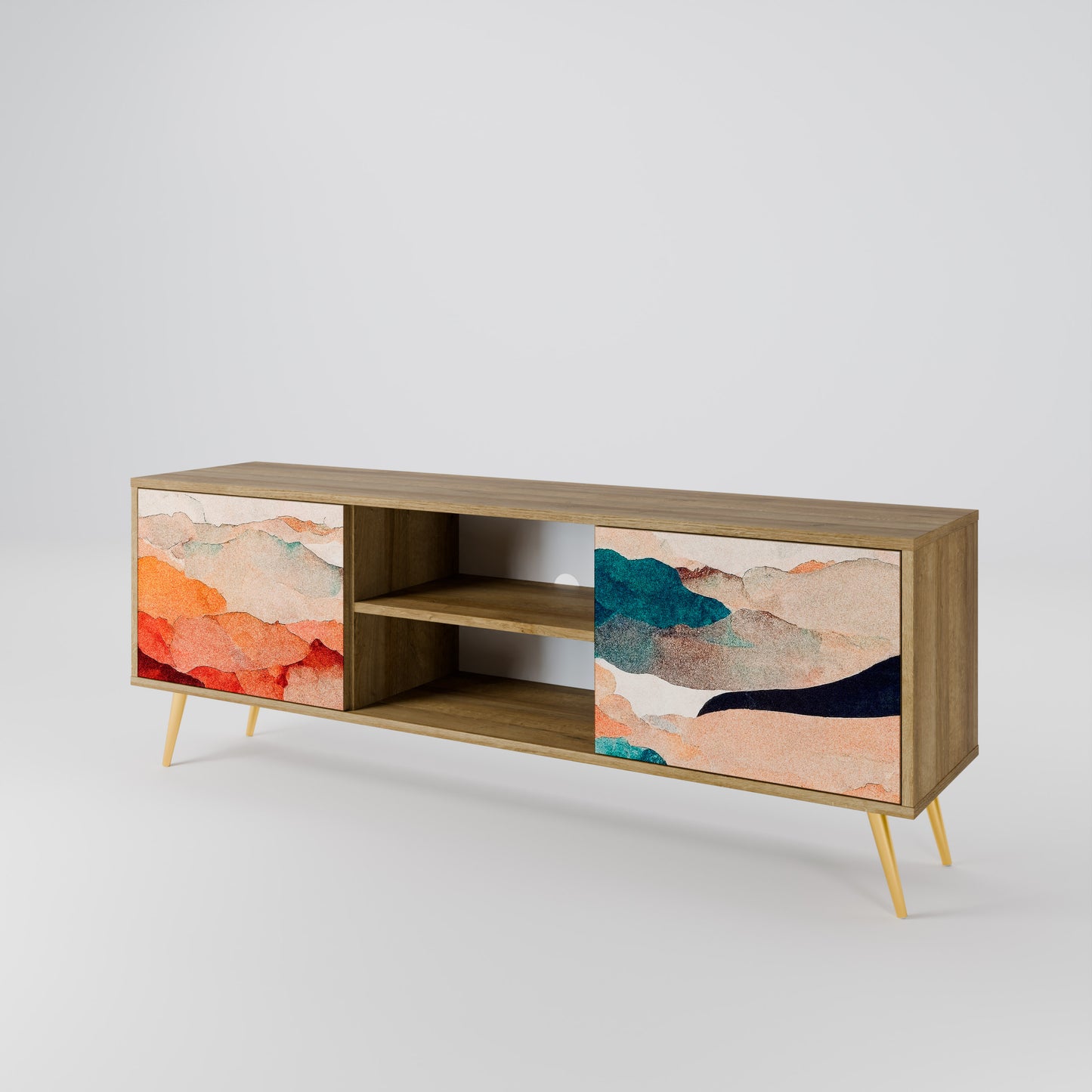 ABSTRACT LANDSCAPE Mobile TV a 2 ante in effetto rovere