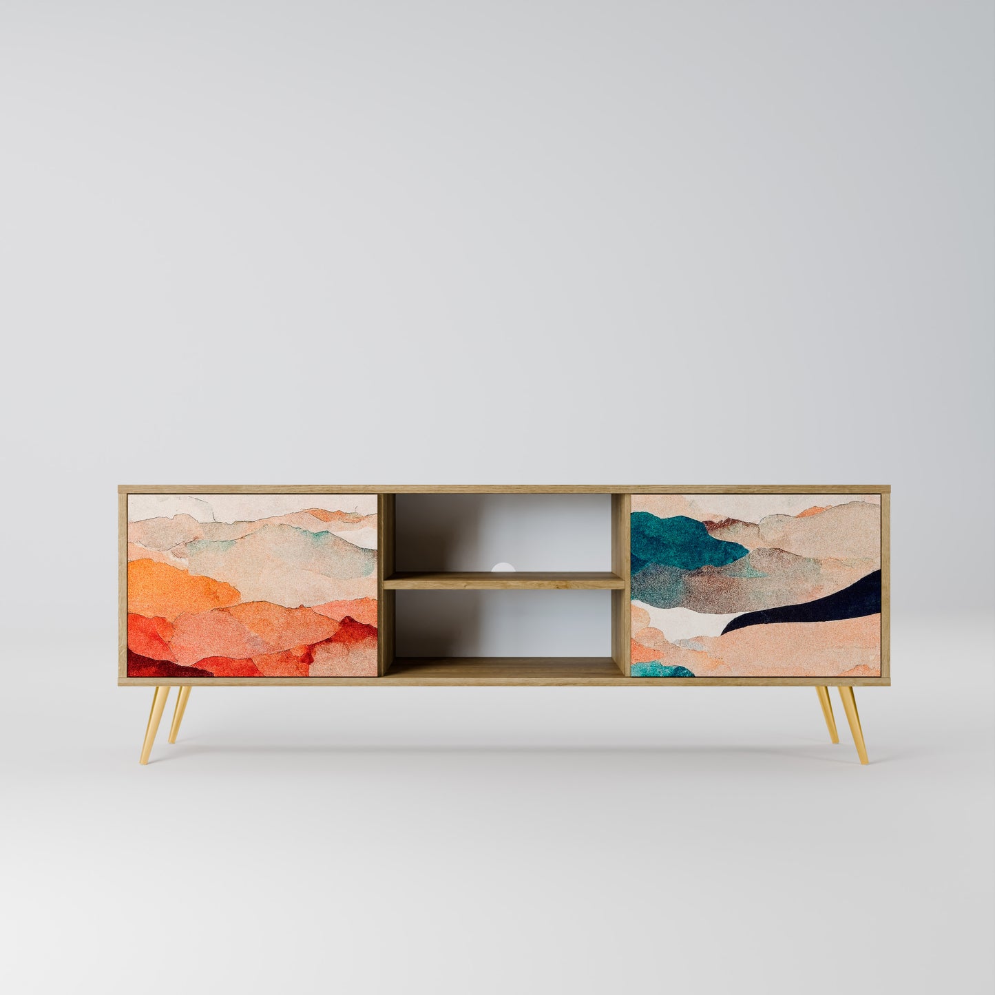 ABSTRACT LANDSCAPE Mobile TV a 2 ante in effetto rovere