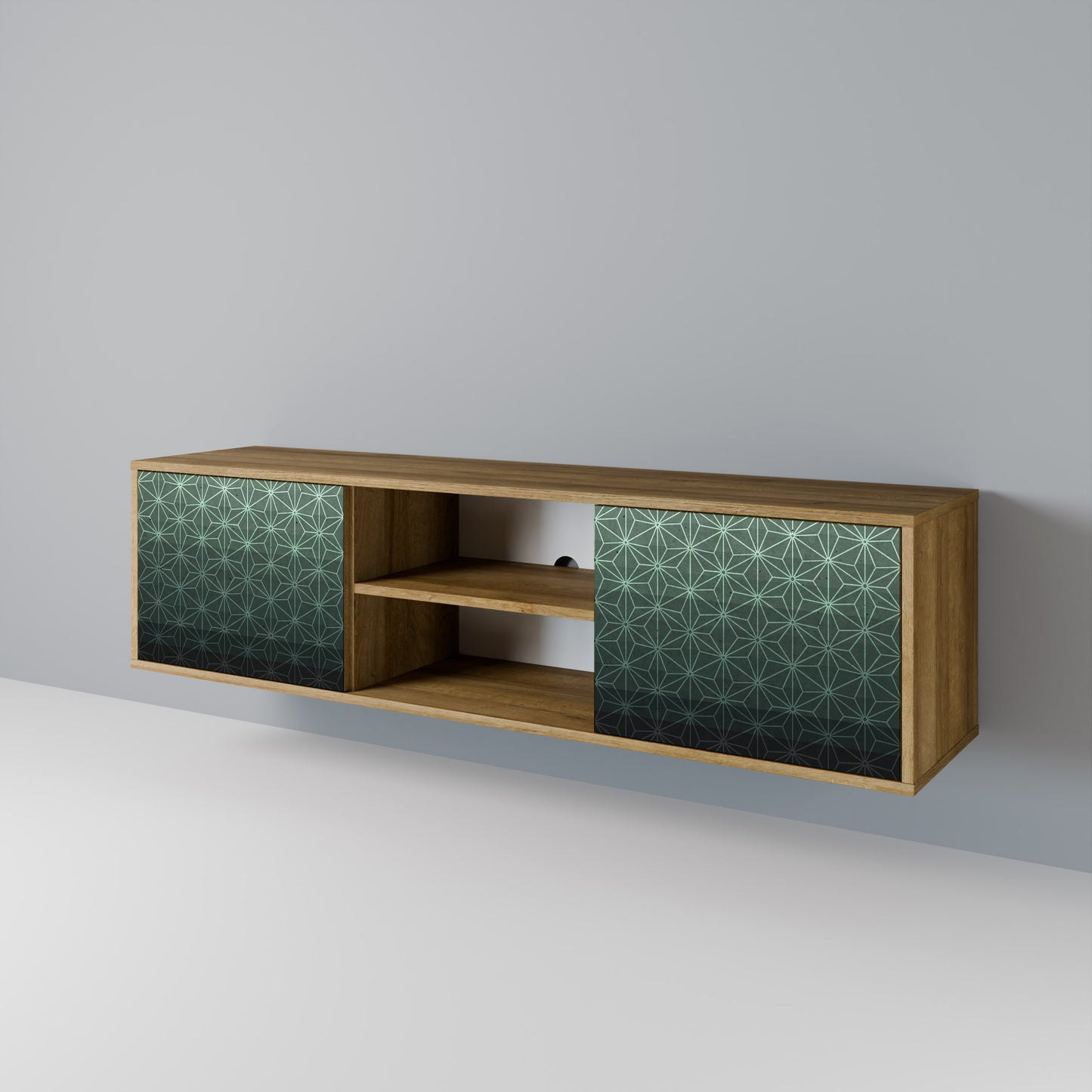 Mobile TV ORNAMENTAL GLIMMER a 2 ante in effetto rovere