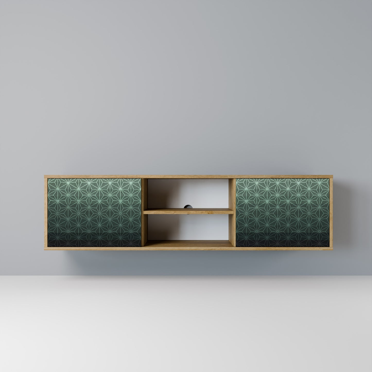 Mobile TV ORNAMENTAL GLIMMER a 2 ante in effetto rovere