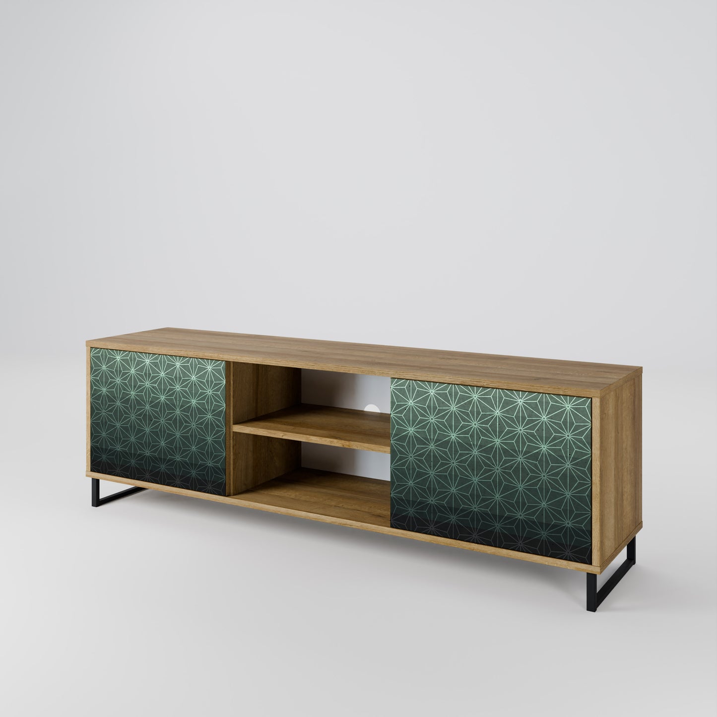 Mobile TV ORNAMENTAL GLIMMER a 2 ante in effetto rovere