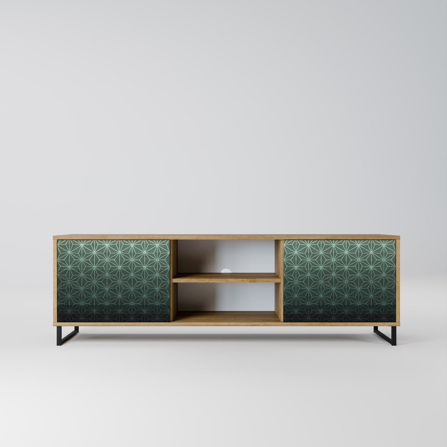 Mobile TV ORNAMENTAL GLIMMER a 2 ante in effetto rovere