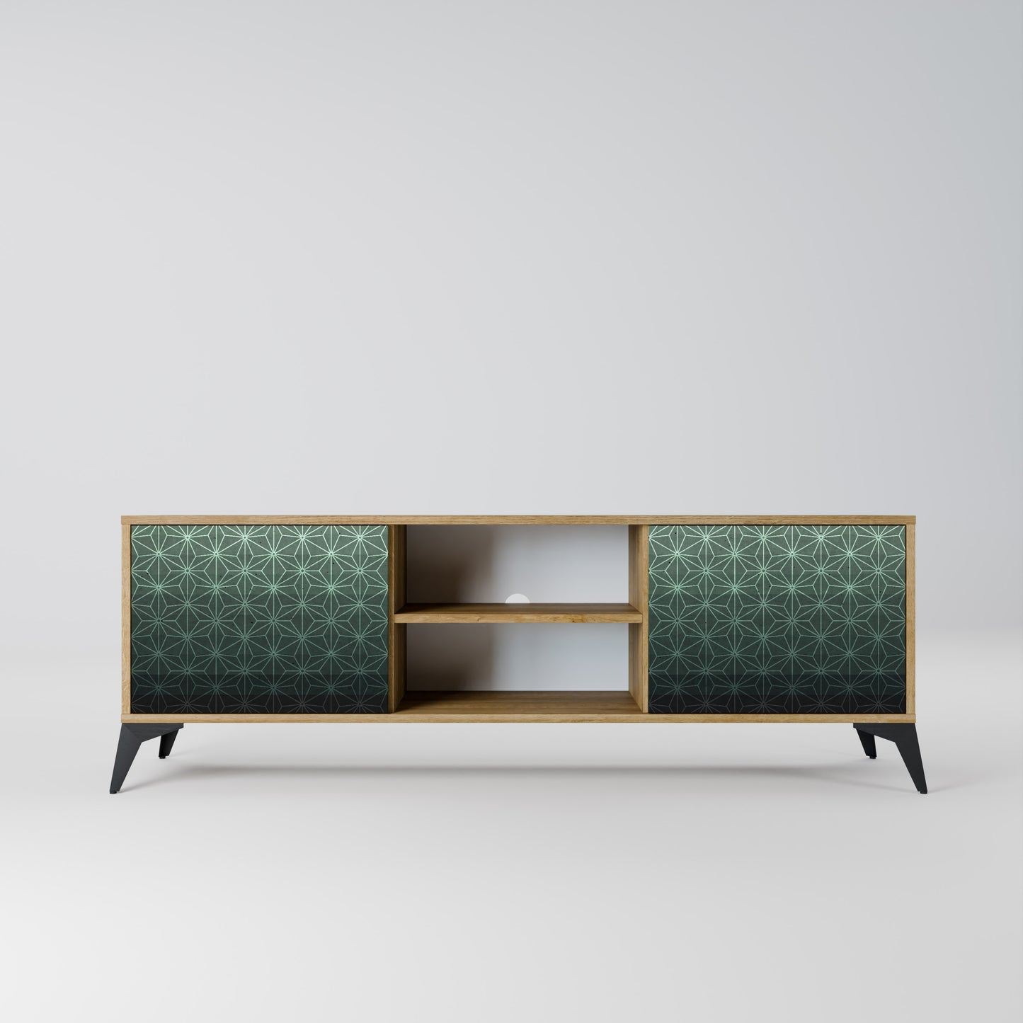 Mobile TV ORNAMENTAL GLIMMER a 2 ante in effetto rovere