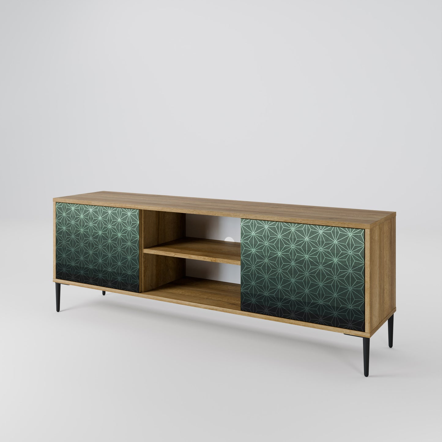 Mobile TV ORNAMENTAL GLIMMER a 2 ante in effetto rovere