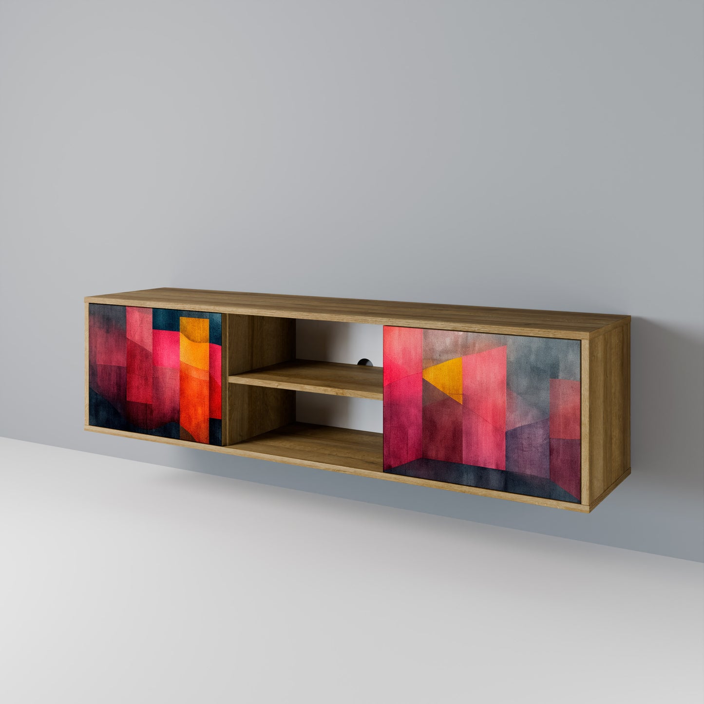 Mobile TV a 2 ante COLORFUL SOUNDS in effetto rovere