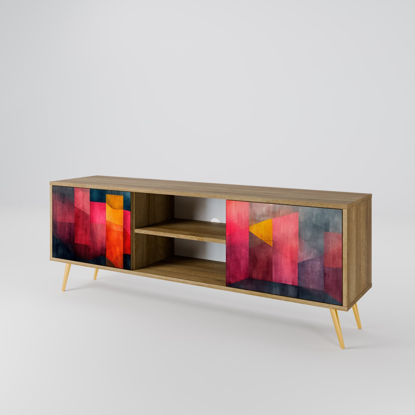 Mobile TV a 2 ante COLORFUL SOUNDS in effetto rovere