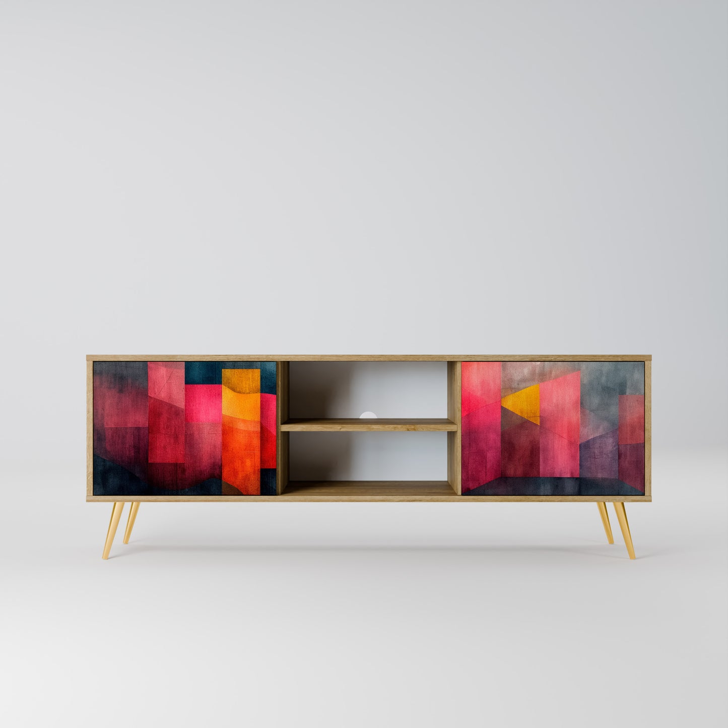 Mobile TV a 2 ante COLORFUL SOUNDS in effetto rovere