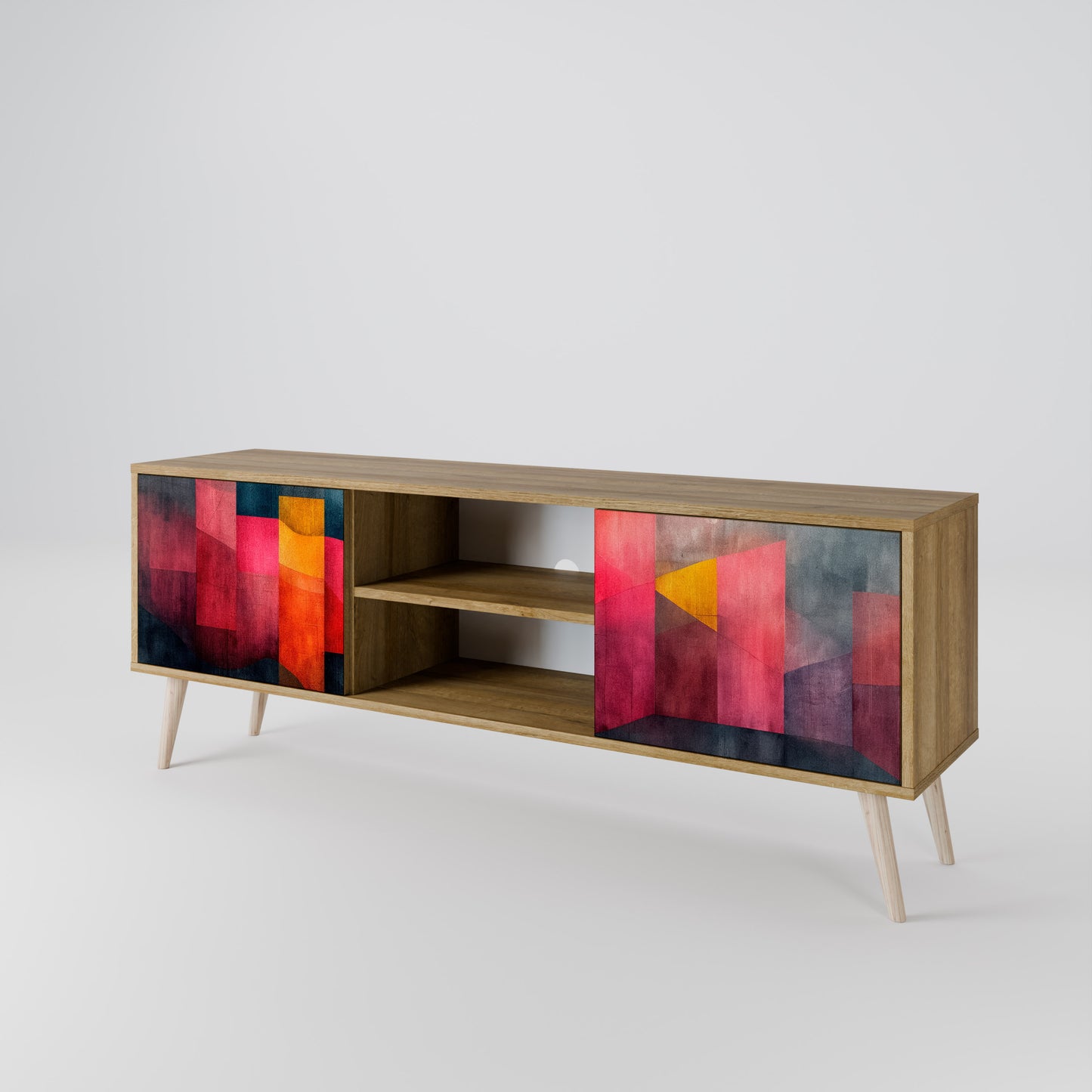 Mobile TV a 2 ante COLORFUL SOUNDS in effetto rovere