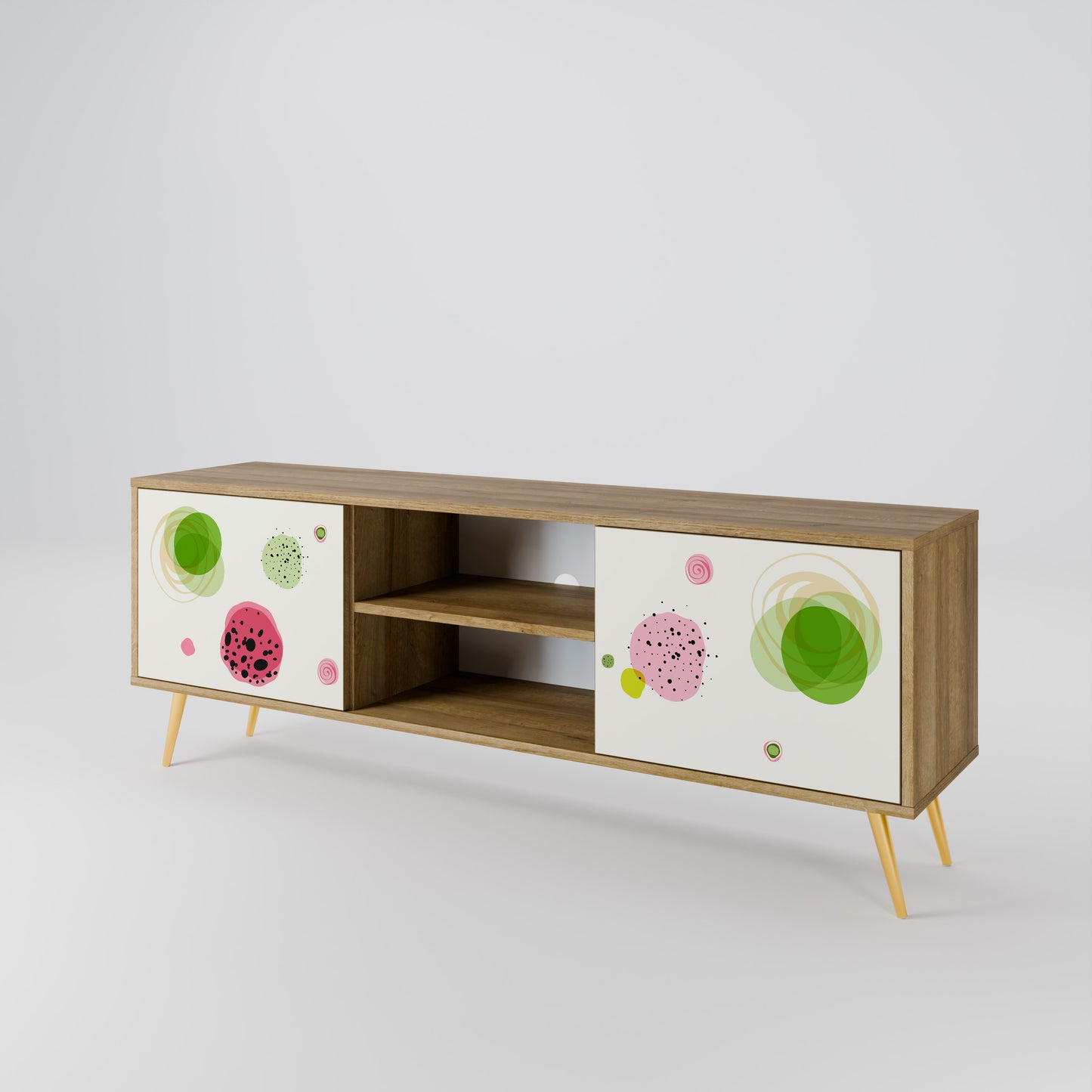 Mobile TV a 2 ante COLORFUL COSMOS in effetto rovere