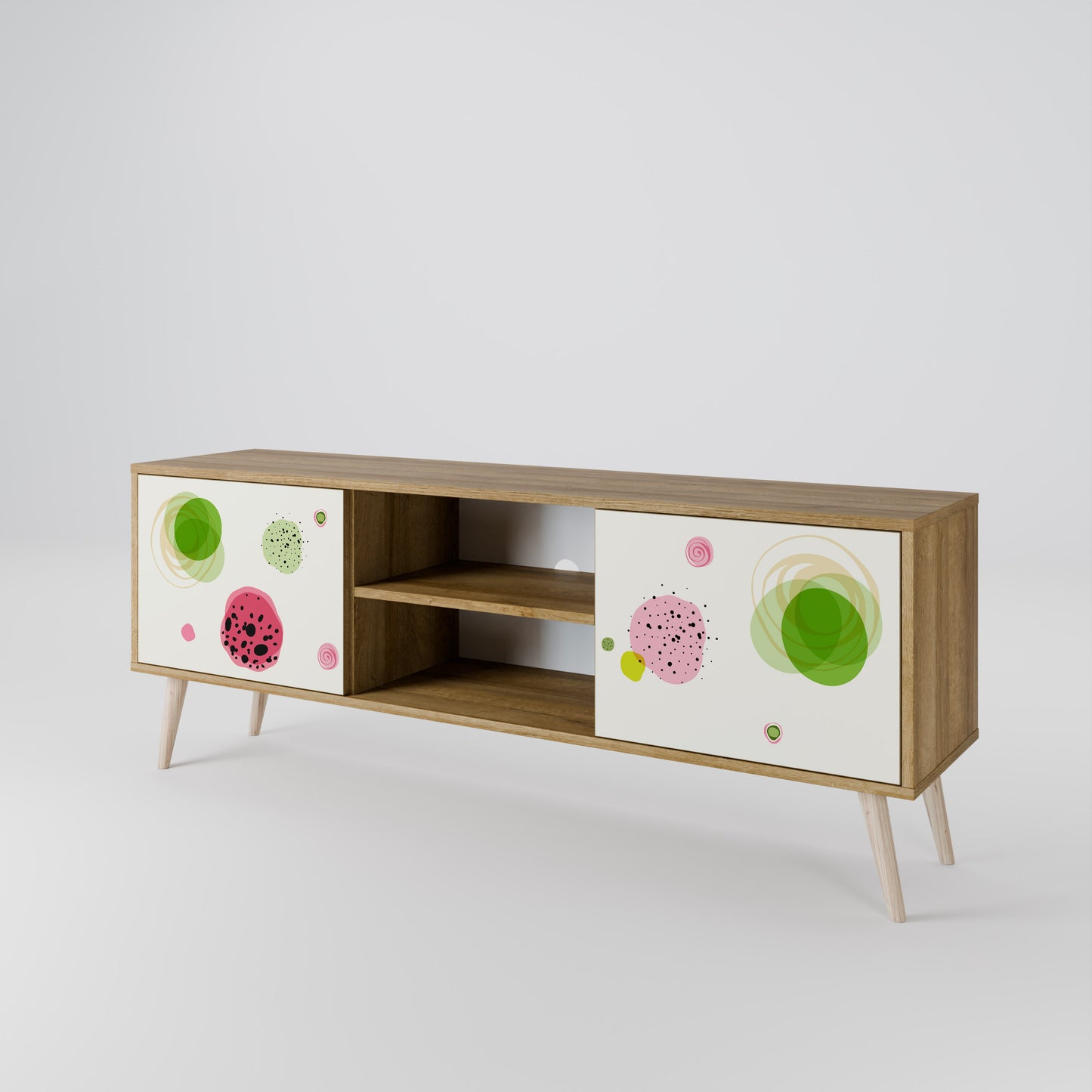 Mobile TV a 2 ante COLORFUL COSMOS in effetto rovere