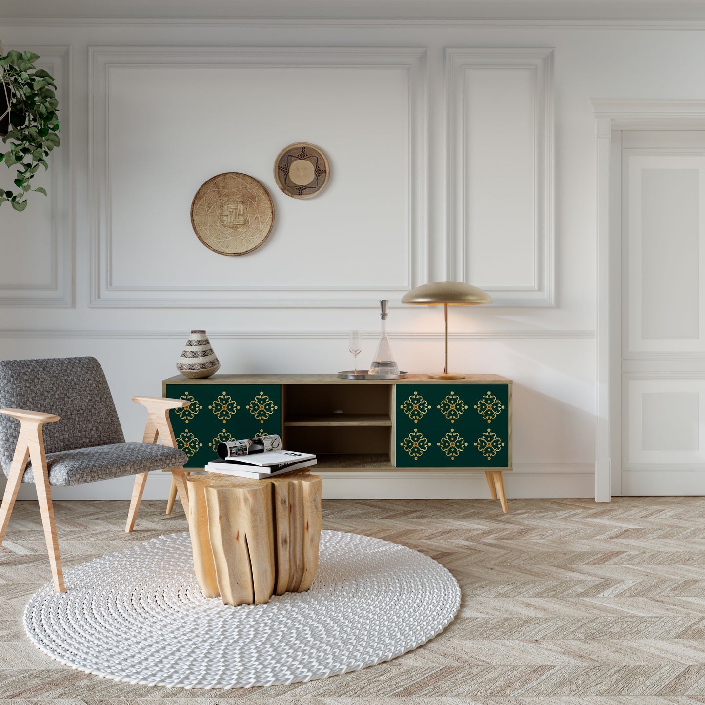 Mobile TV ROYAL MEDALLION a 2 ante effetto rovere