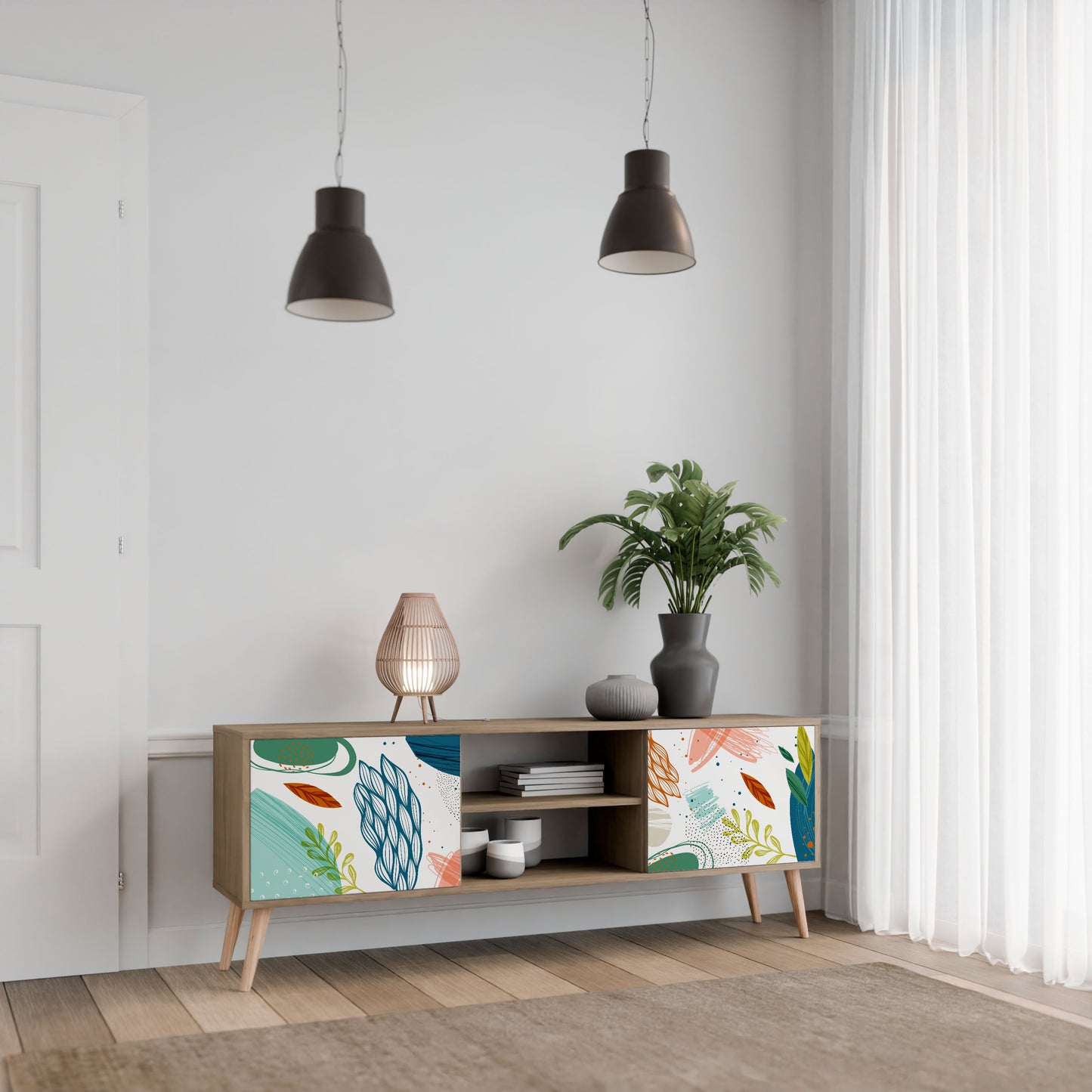 Mobile TV BOTANICAL HURRICANE a 2 ante in effetto rovere