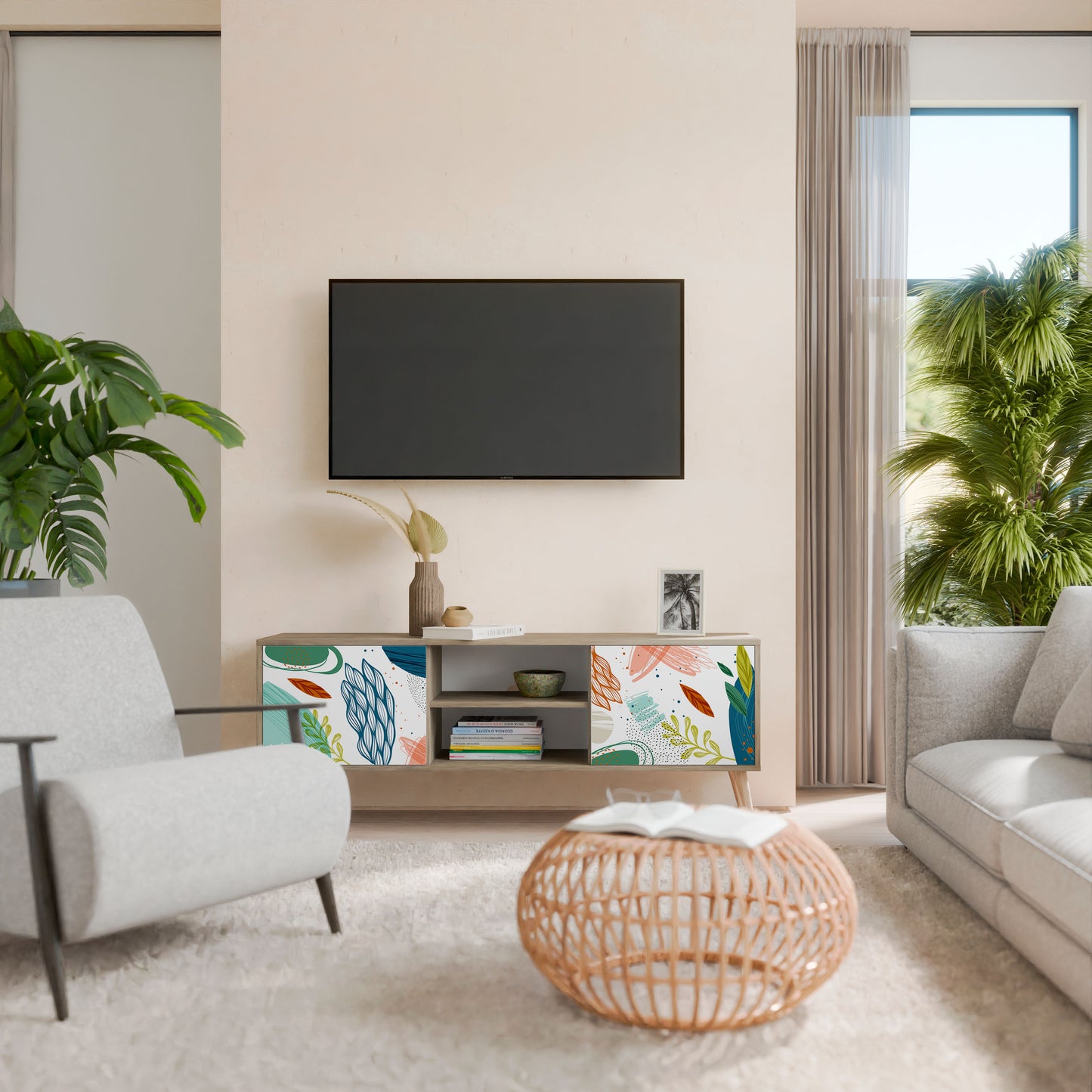 Mobile TV BOTANICAL HURRICANE a 2 ante in effetto rovere