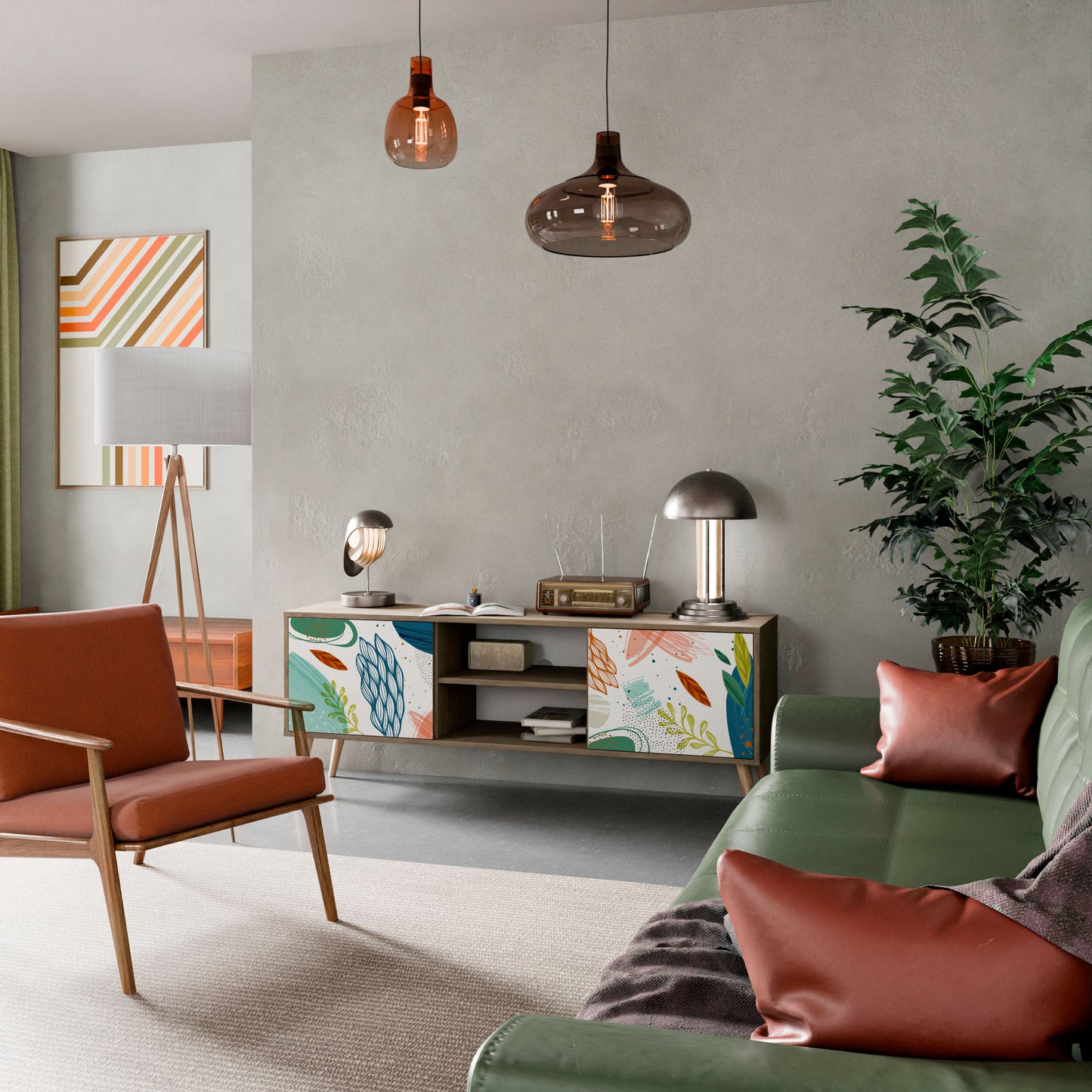 Mobile TV BOTANICAL HURRICANE a 2 ante in effetto rovere