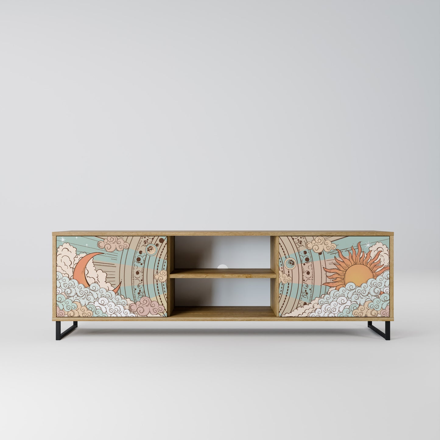 Mobile TV MYSTICAL STRUCTURE a 2 ante effetto rovere