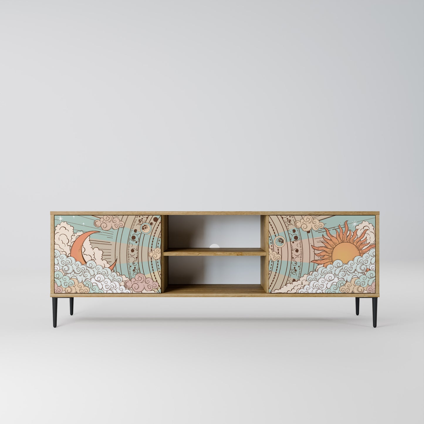 Mobile TV MYSTICAL STRUCTURE a 2 ante effetto rovere