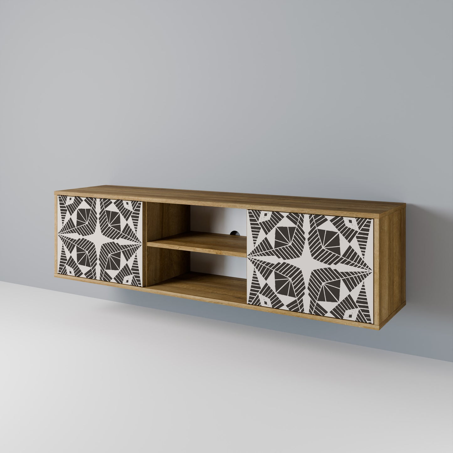 Mobile TV MONOCHROME NEXUS a 2 ante effetto rovere
