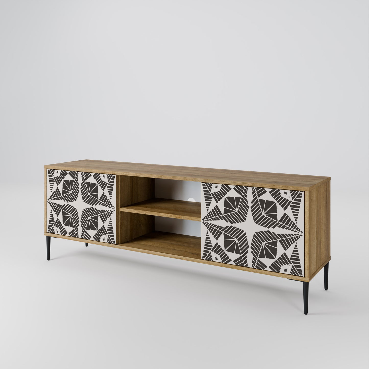 Mobile TV MONOCHROME NEXUS a 2 ante effetto rovere
