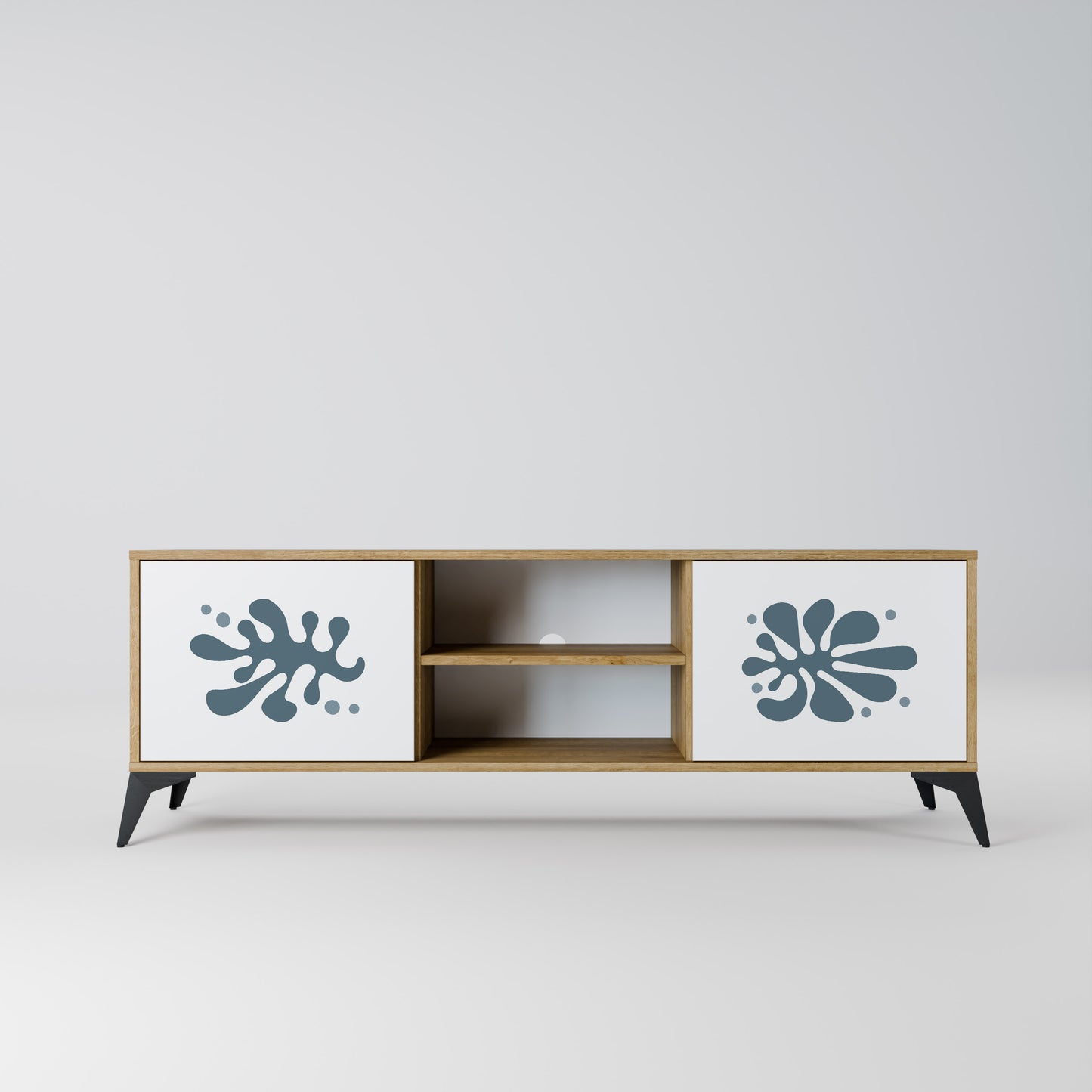 WONDERLAND VEGETATION 2-Door TV Stand in Oak Effect