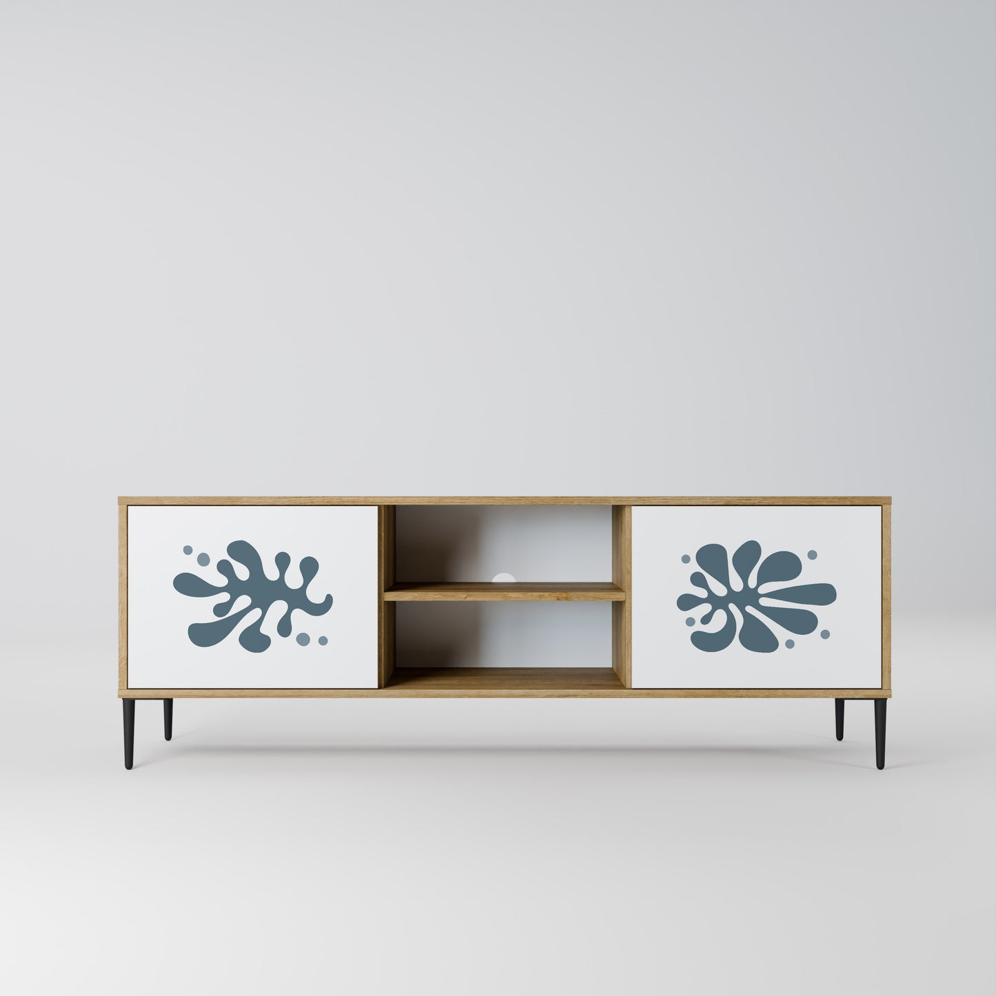 WONDERLAND VEGETATION 2-Door TV Stand in Oak Effect