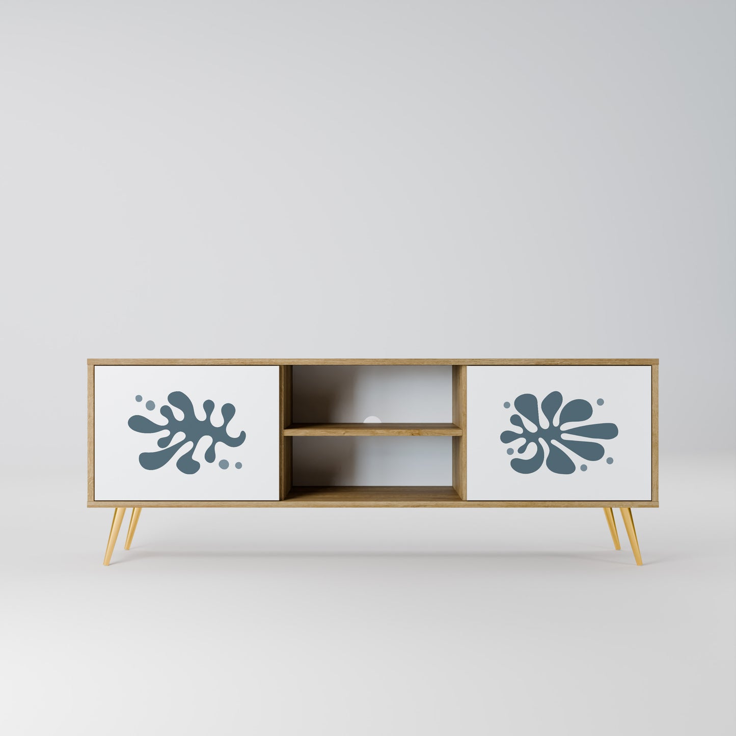 WONDERLAND VEGETATION 2-Door TV Stand in Oak Effect
