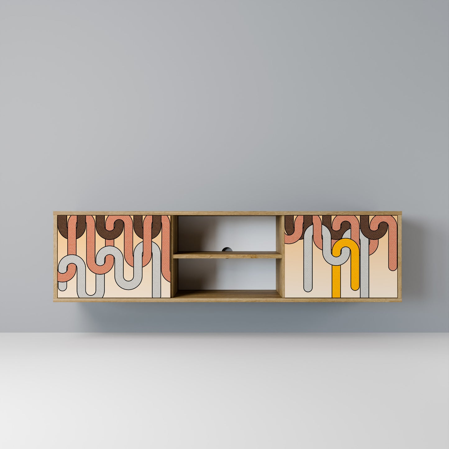 Mobile TV a 2 ante COLORFUL STRINGS in effetto rovere