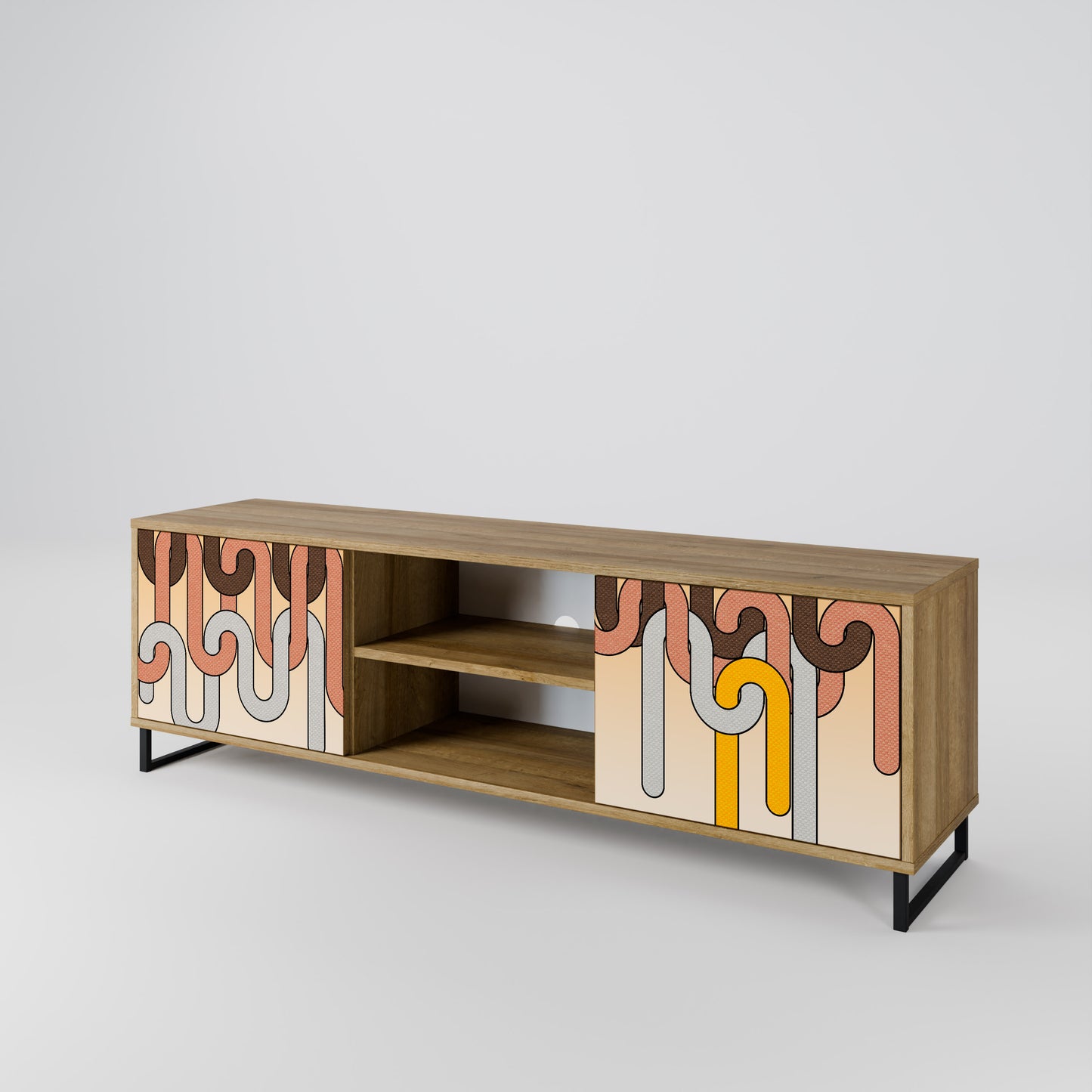 Mobile TV a 2 ante COLORFUL STRINGS in effetto rovere