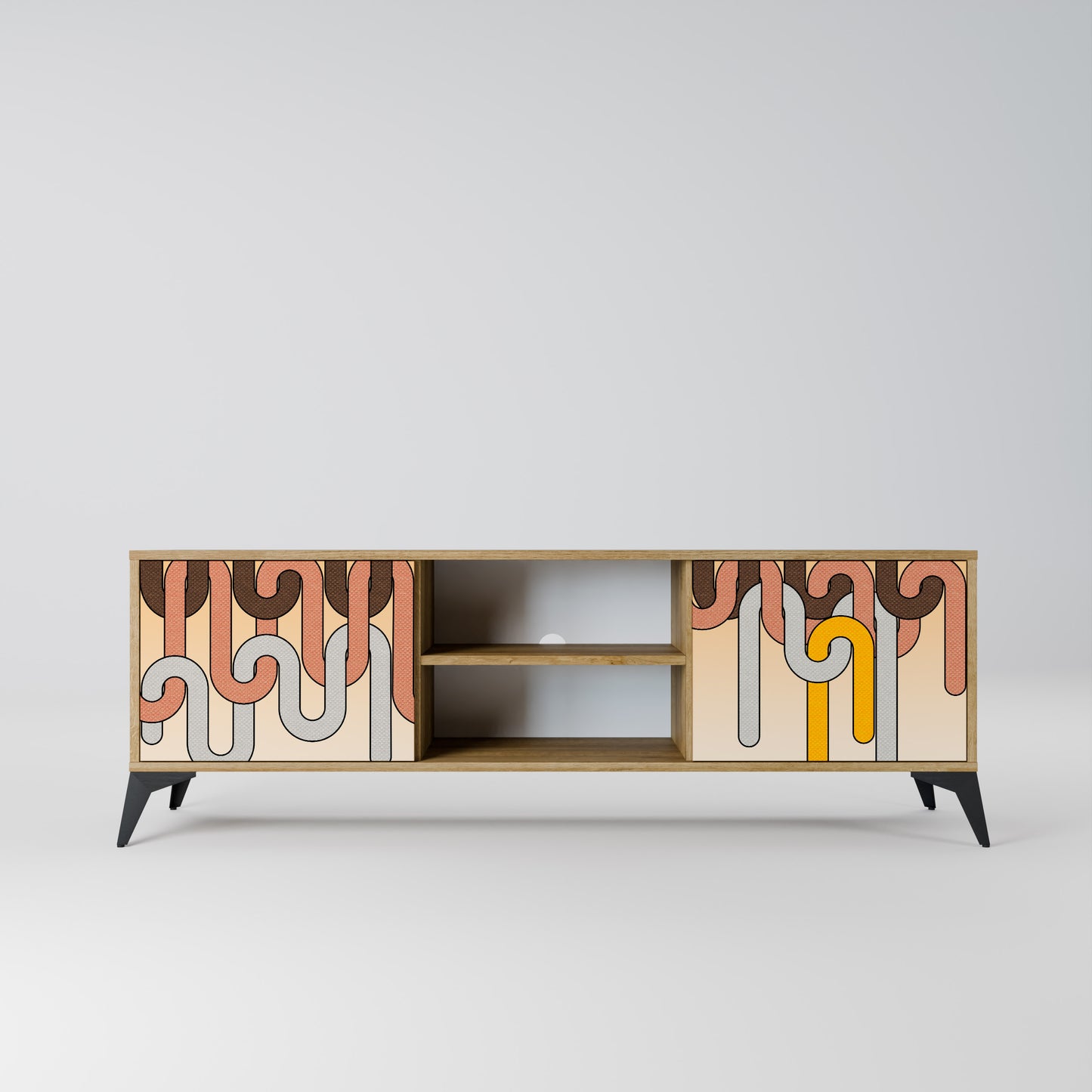 Mobile TV a 2 ante COLORFUL STRINGS in effetto rovere
