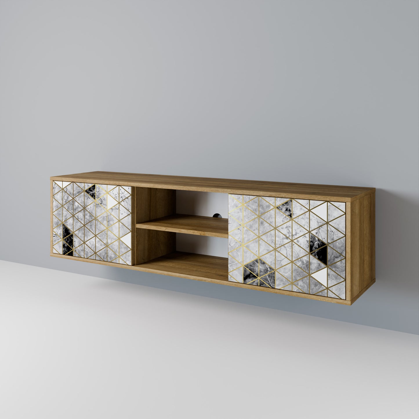 Mobile TV ASHEN ARIA a 2 ante in effetto rovere