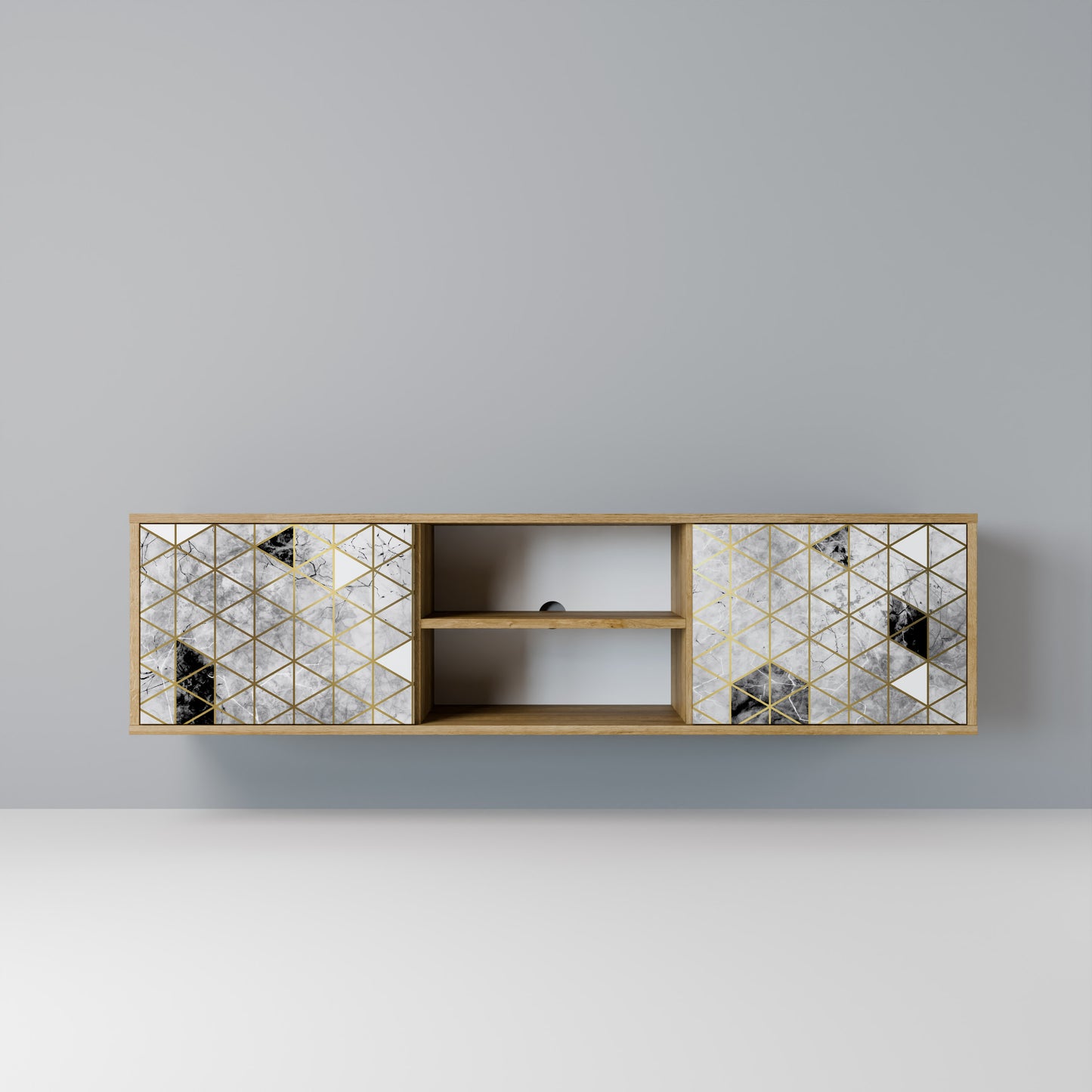 Mobile TV ASHEN ARIA a 2 ante in effetto rovere