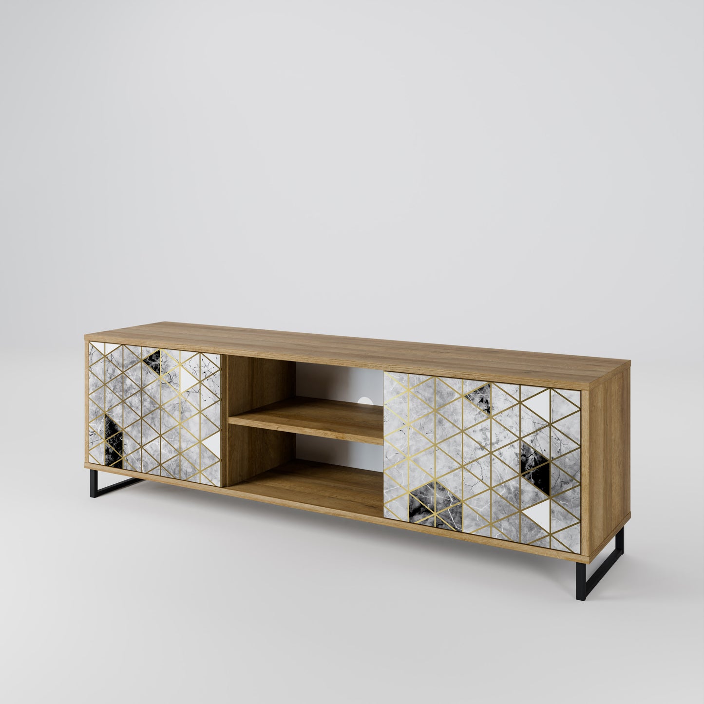 Mobile TV ASHEN ARIA a 2 ante in effetto rovere