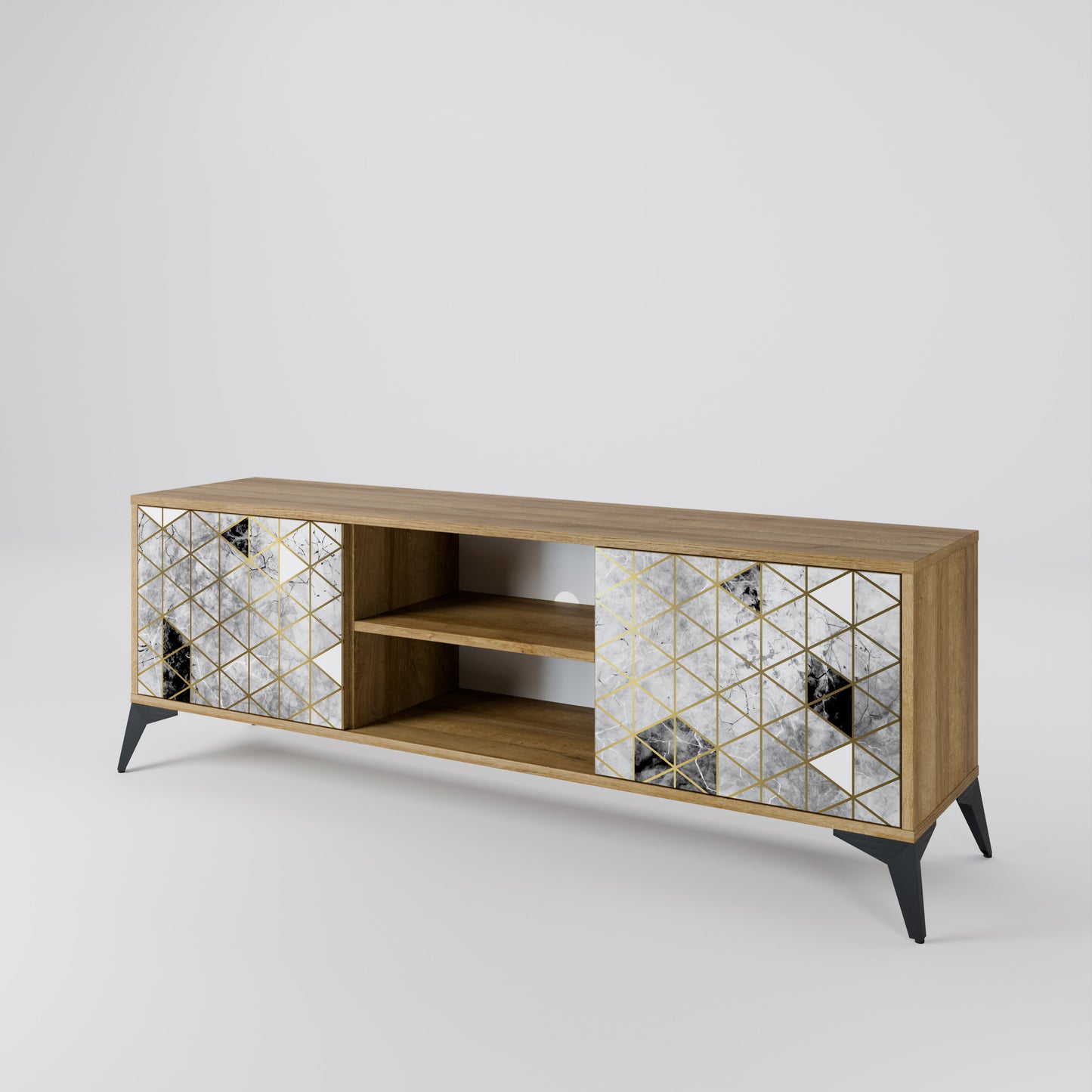 Mobile TV ASHEN ARIA a 2 ante in effetto rovere