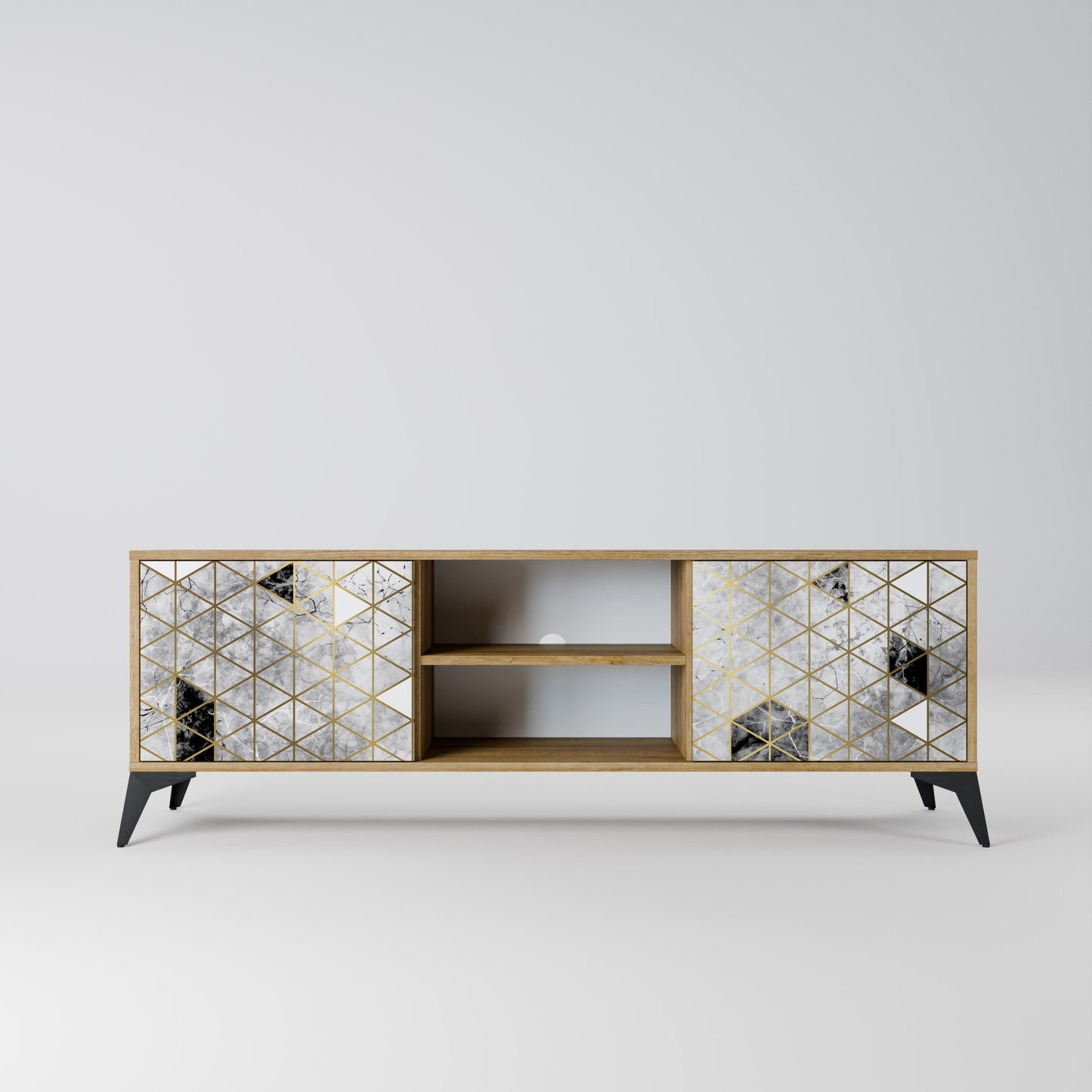 Mobile TV ASHEN ARIA a 2 ante in effetto rovere