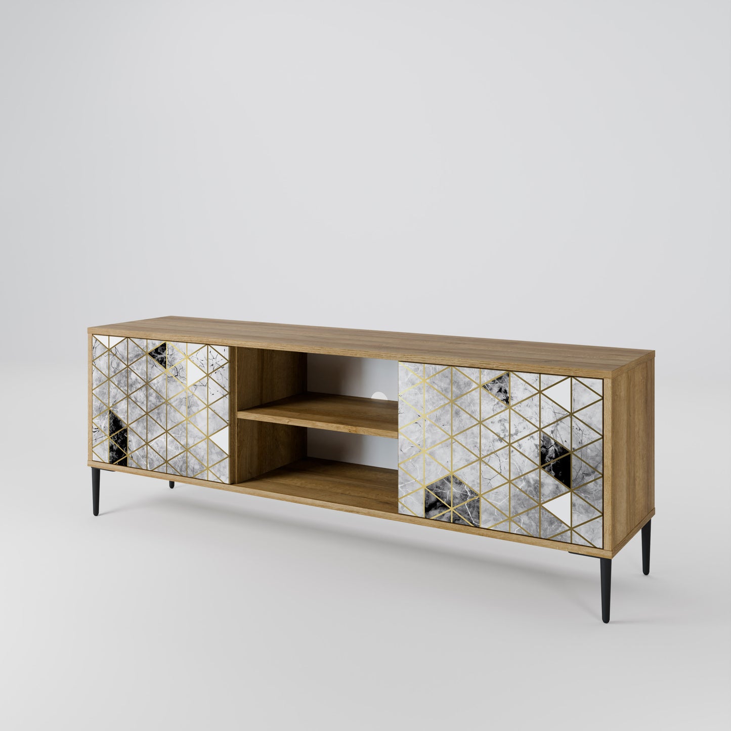 Mobile TV ASHEN ARIA a 2 ante in effetto rovere