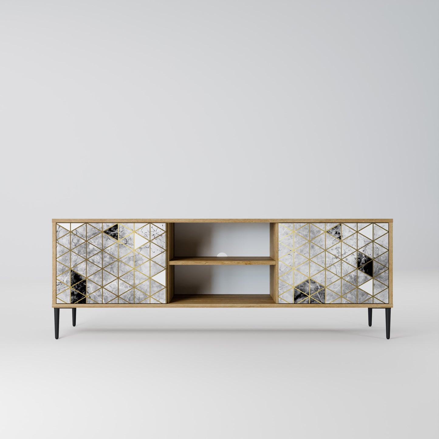 Mobile TV ASHEN ARIA a 2 ante in effetto rovere