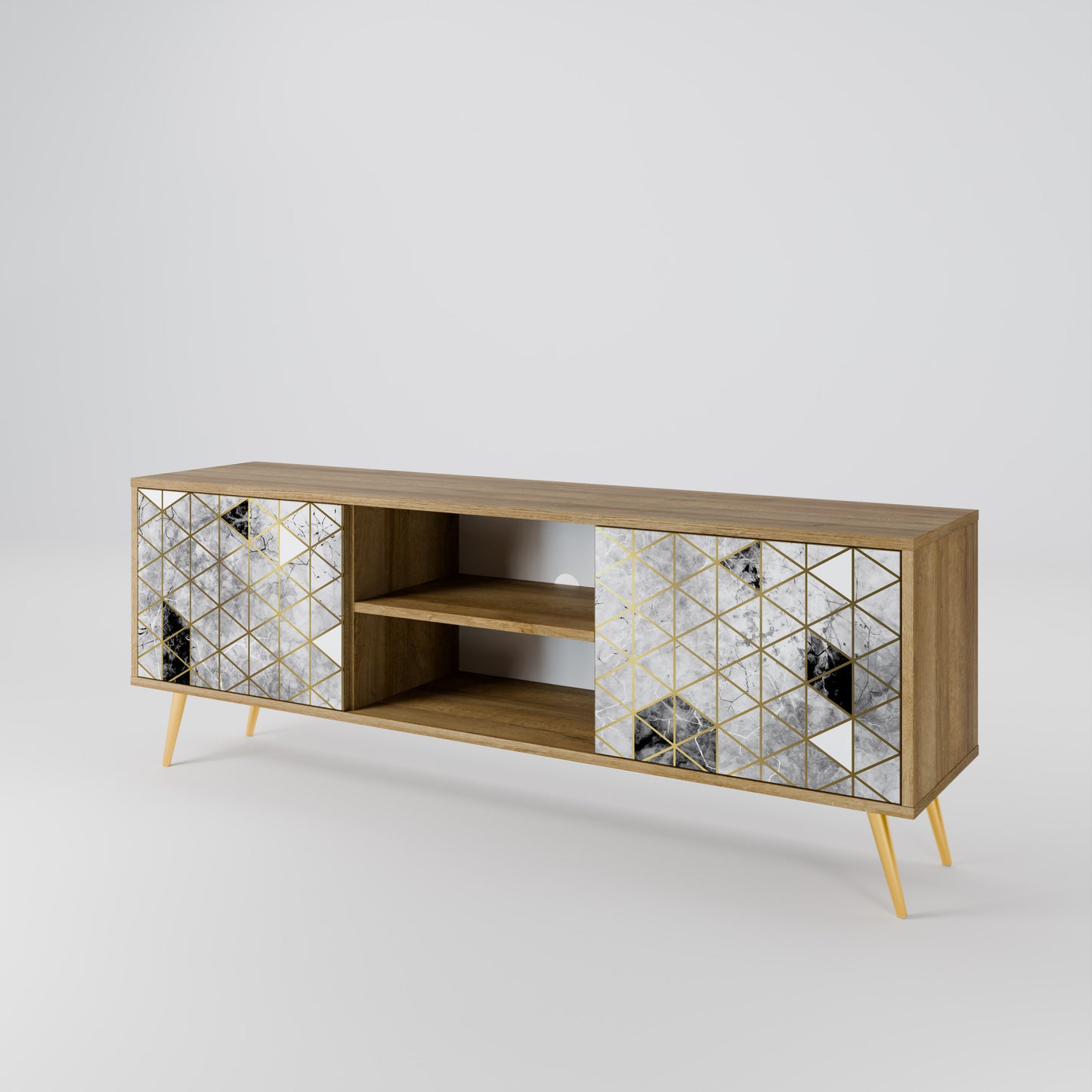 Mobile TV ASHEN ARIA a 2 ante in effetto rovere