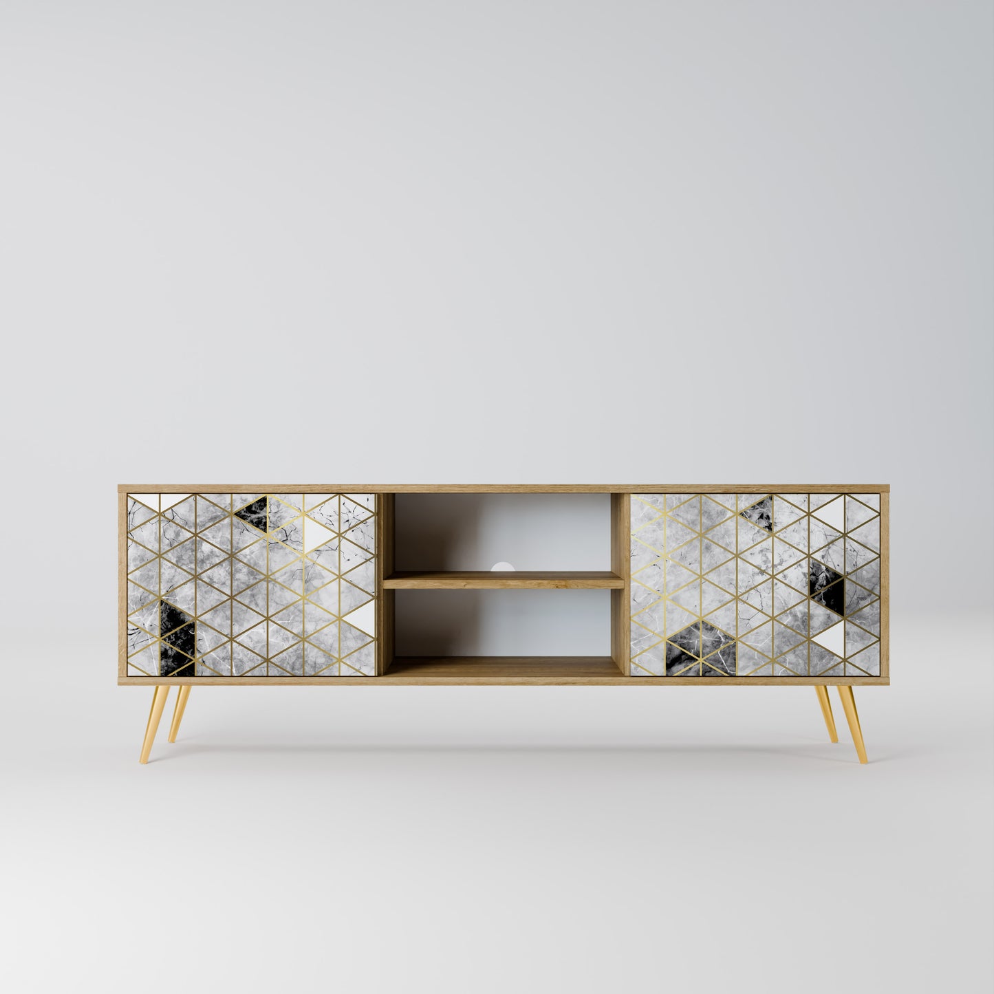 Mobile TV ASHEN ARIA a 2 ante in effetto rovere
