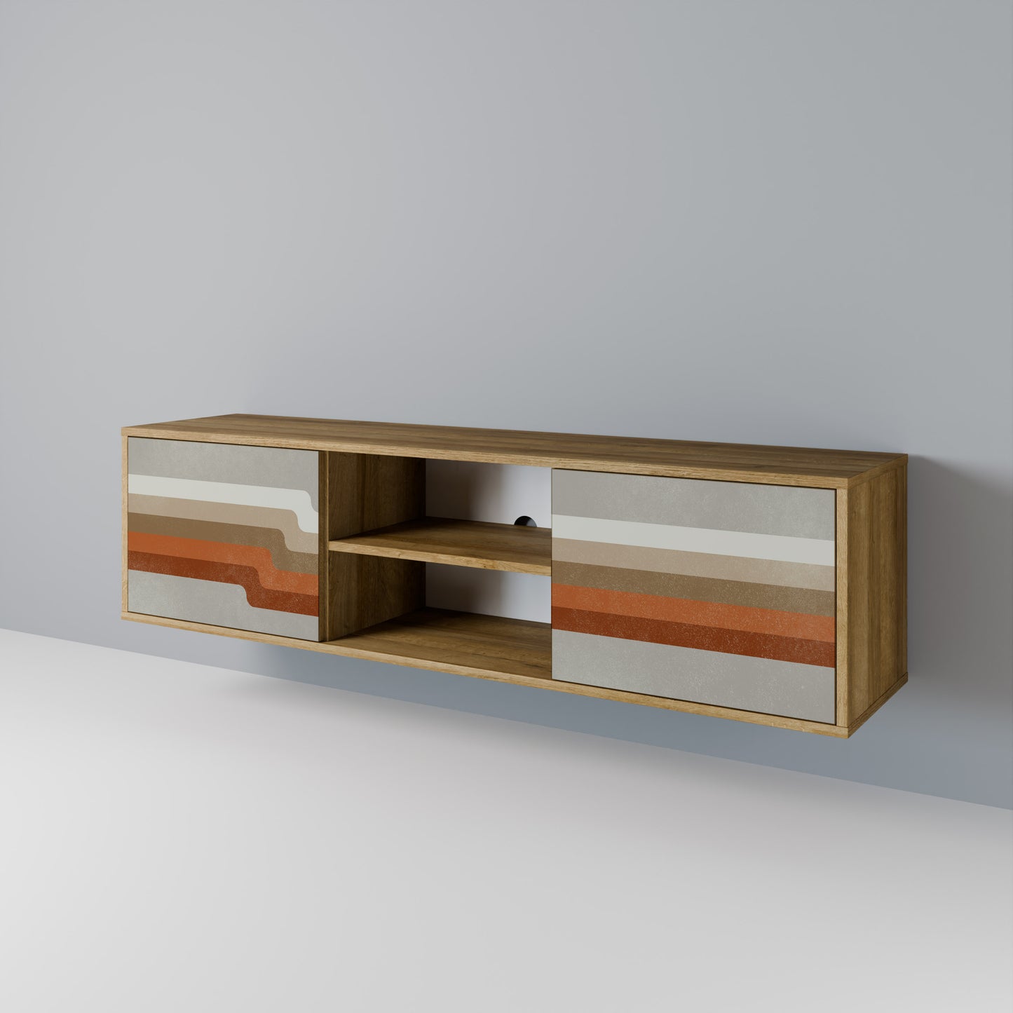 Mobile TV a 2 ante PECULIAR TRAIL in effetto rovere