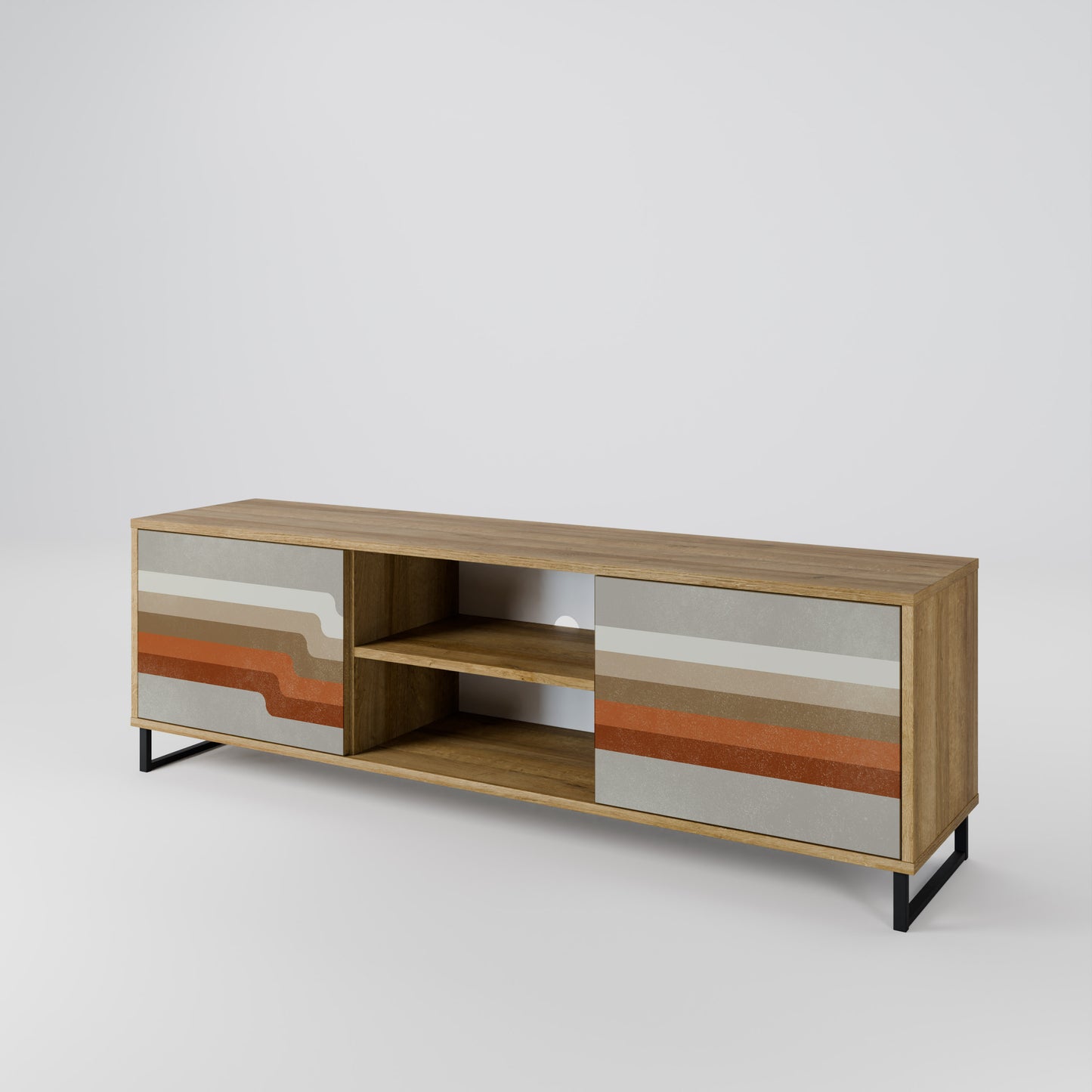 Mobile TV a 2 ante PECULIAR TRAIL in effetto rovere