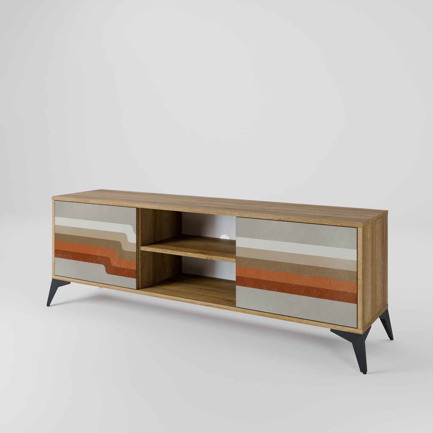 Mobile TV a 2 ante PECULIAR TRAIL in effetto rovere