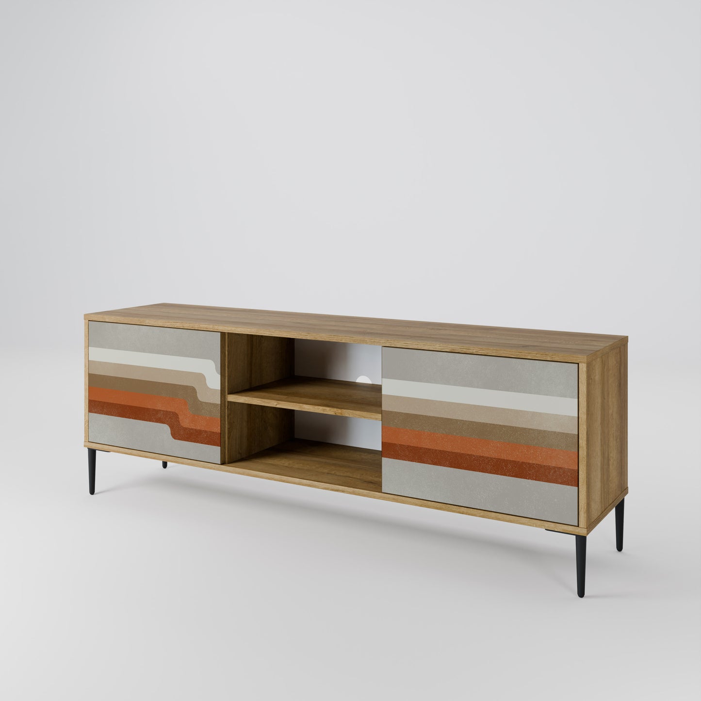 Mobile TV a 2 ante PECULIAR TRAIL in effetto rovere
